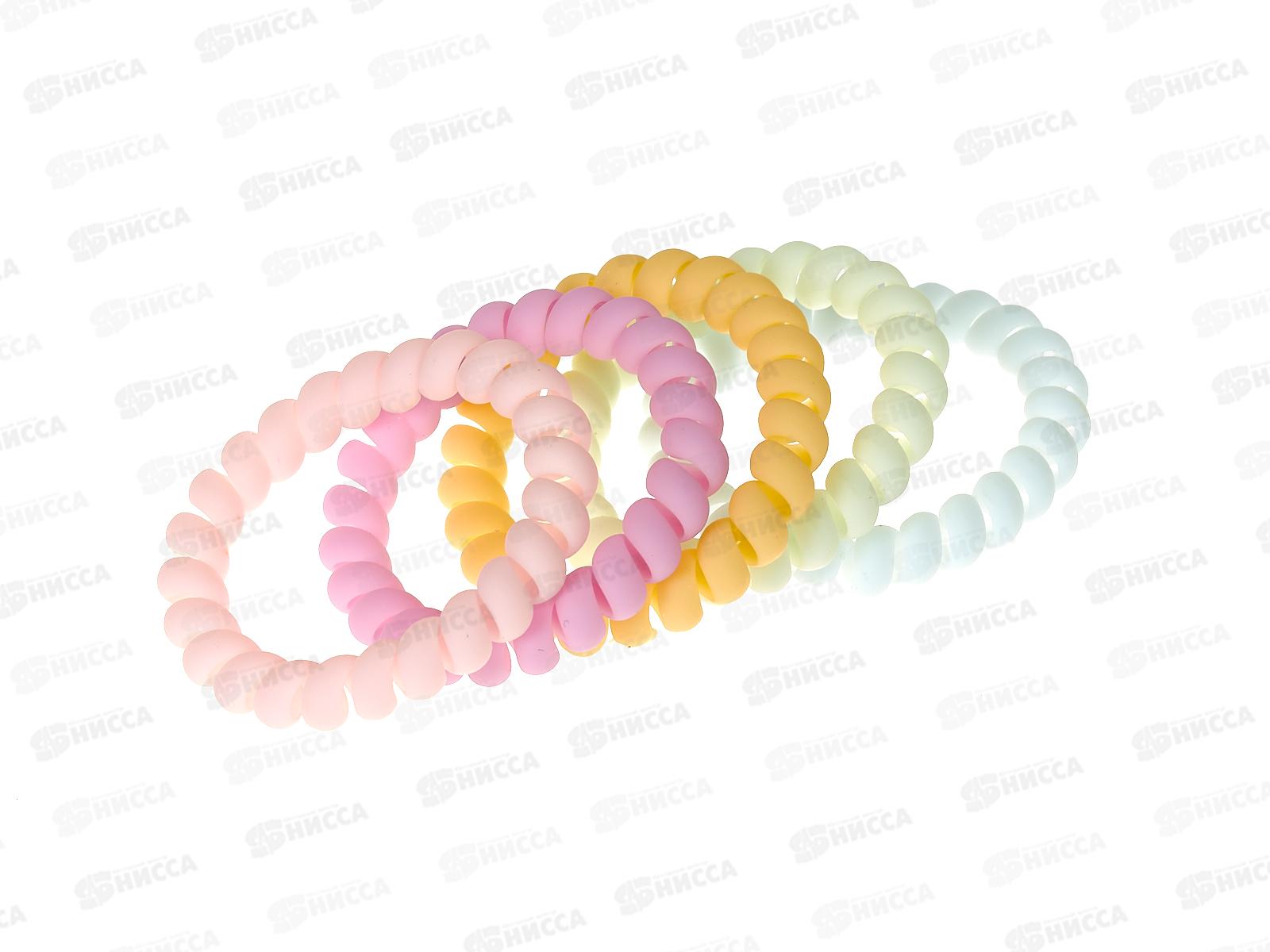 Браслет -резинка силиконовый спираль цветной в ассортименте №8355 (в упаковке 5шт)