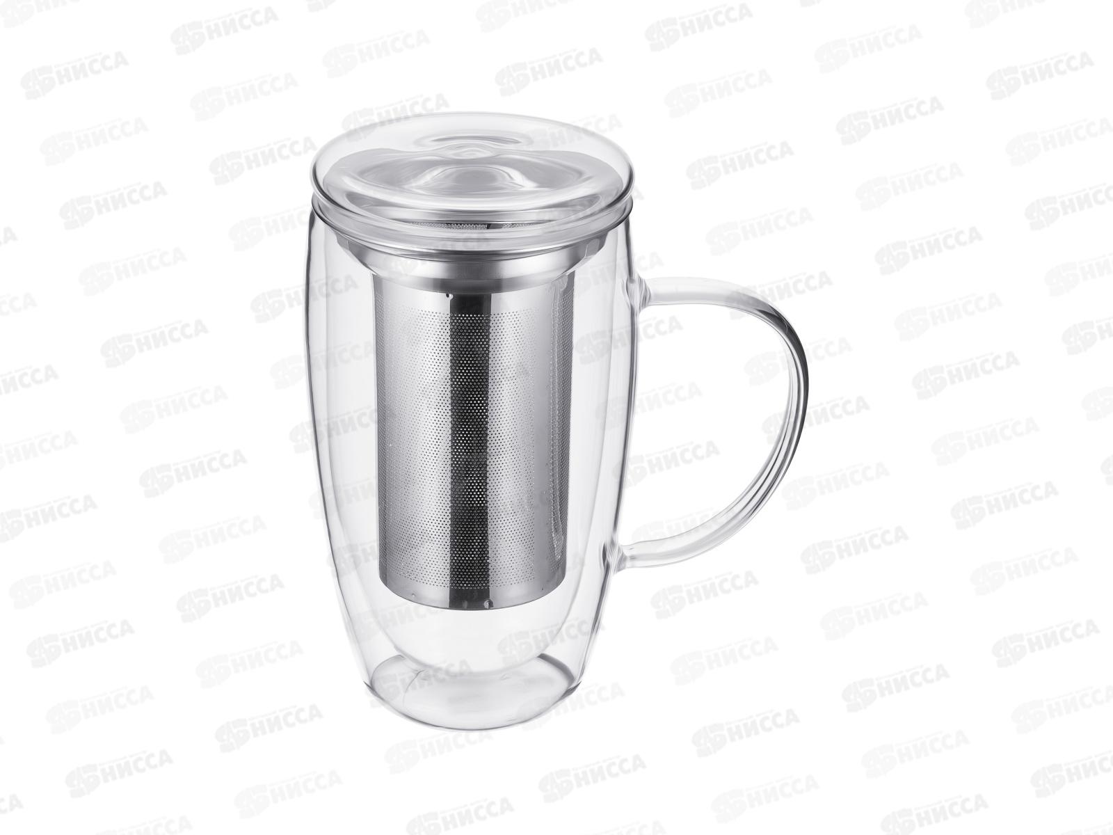 Кружка для горячих напитков 93-FR-BR-01-450 крышка стекло Linea Franco