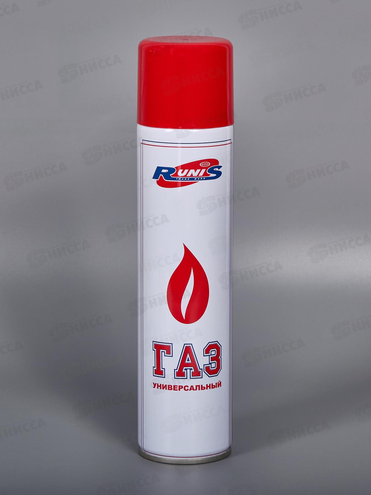Газ для зажигалок RUNIS 400мл металл баллон, белый, 1-057 *15
