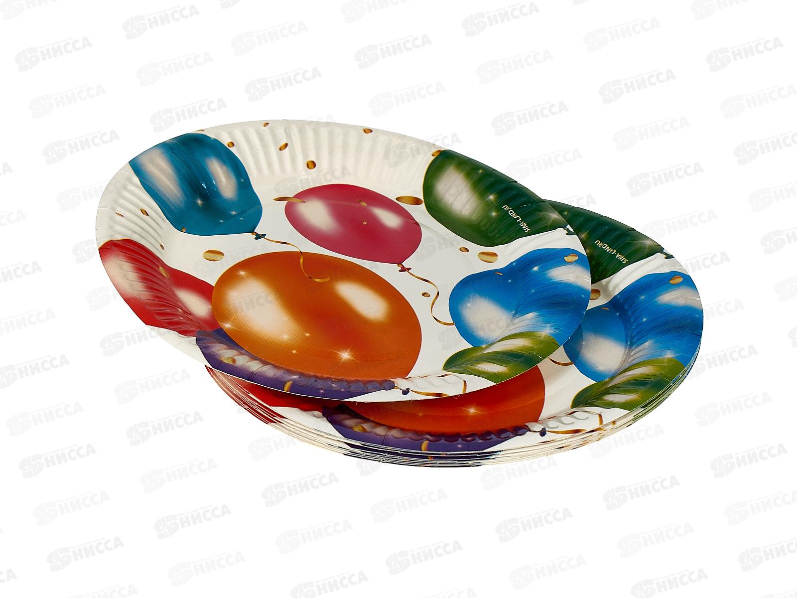 Тарелка бумажная &quotС Днем Рождения&quot шары 18см 9550448 *10