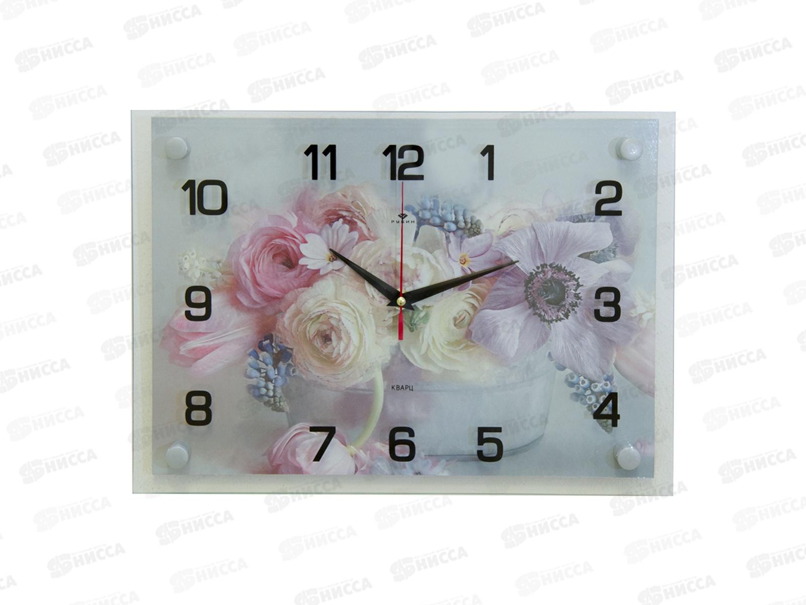 Часы настенные &quot21 Век&quot 2535-021 Цветы Рубин