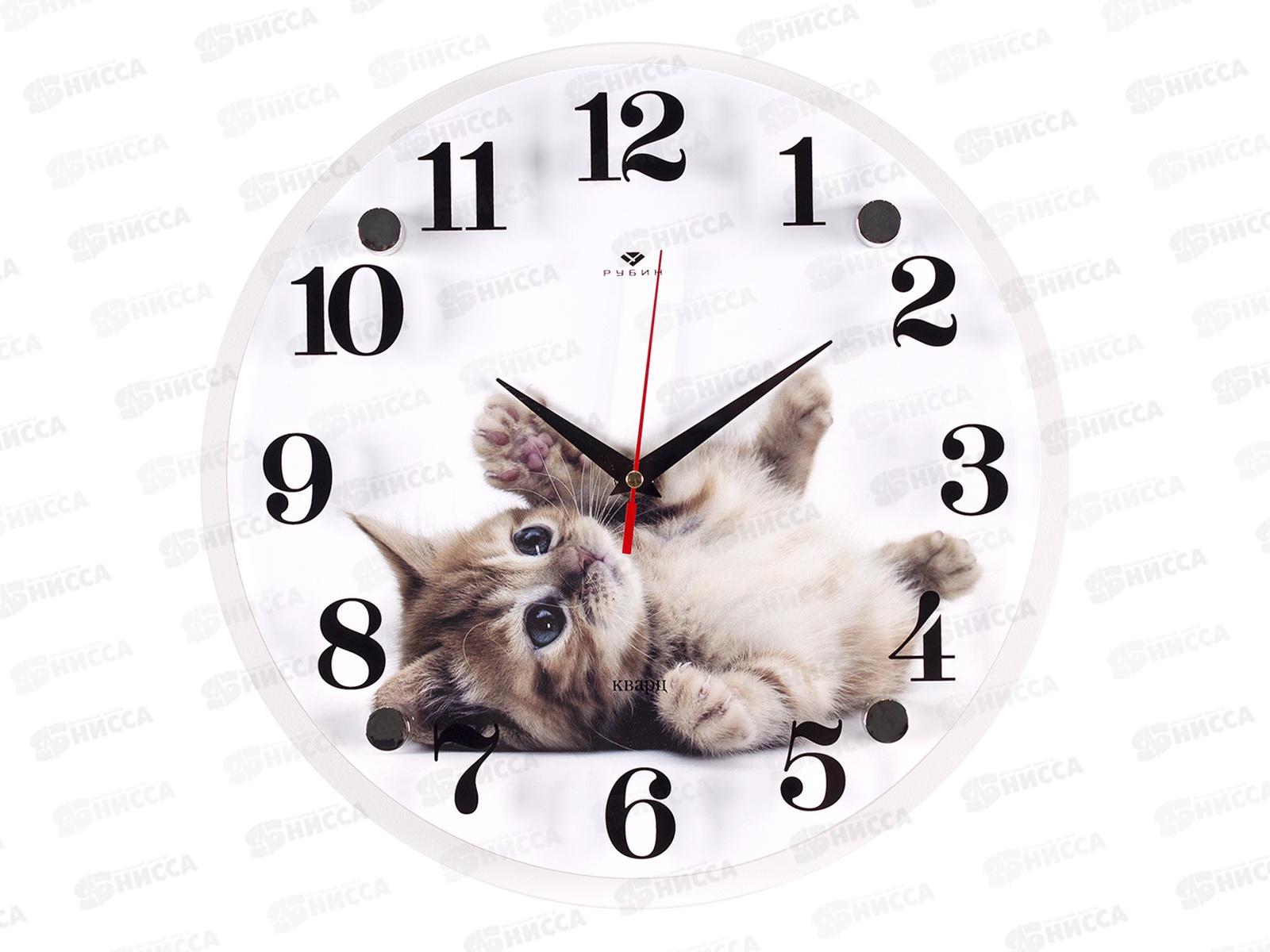Часы настенные &quot21 Век&quot 3030-041 Серый котенок Рубин
