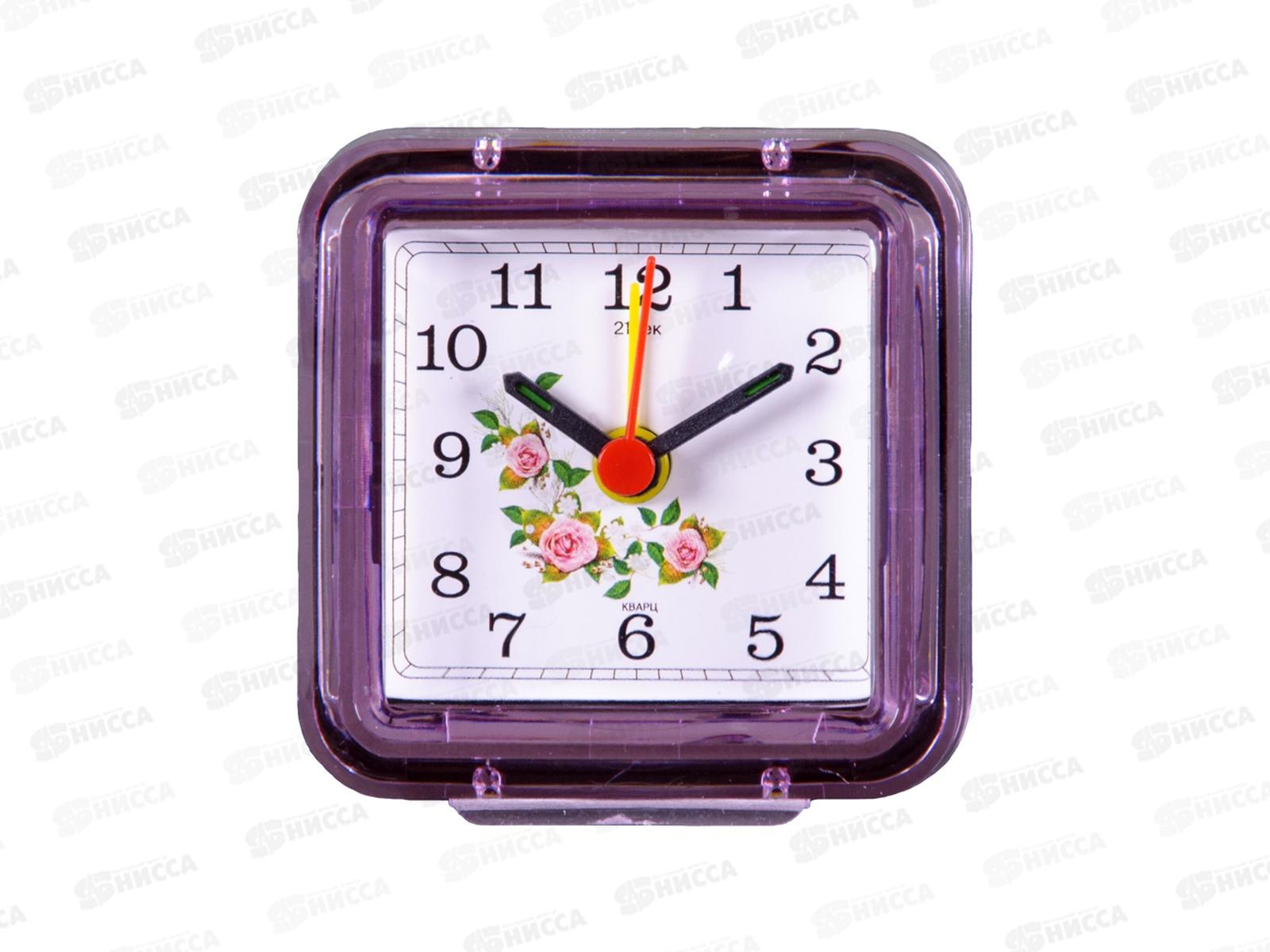 Будильник &quot21 Век" Классика Рубин В1-007 Розочки розовый