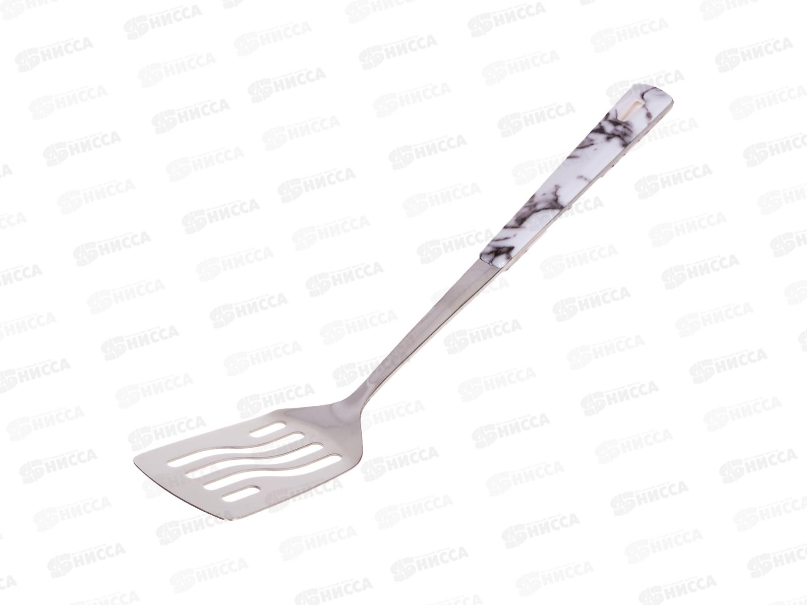 Лопатка кулинарная 93-TO-MB-03 c прорезями Linea Marmo Blanco