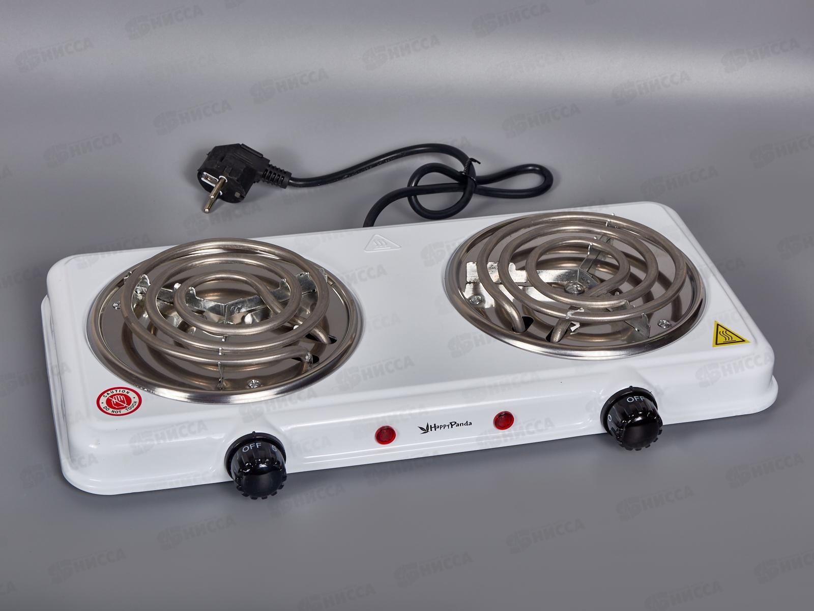 Плита электрическая HP-003W 2000Вт 132/132мм  2конфорки/спираль белый