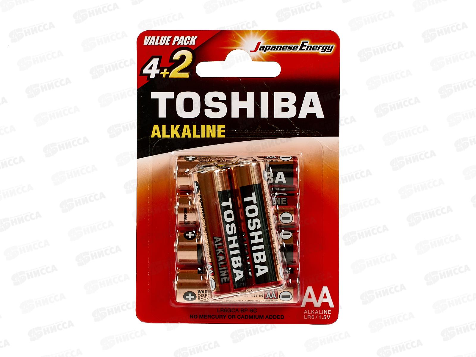 Батарейка ТОШИБА LR6 Red 6/card  *6/72/576