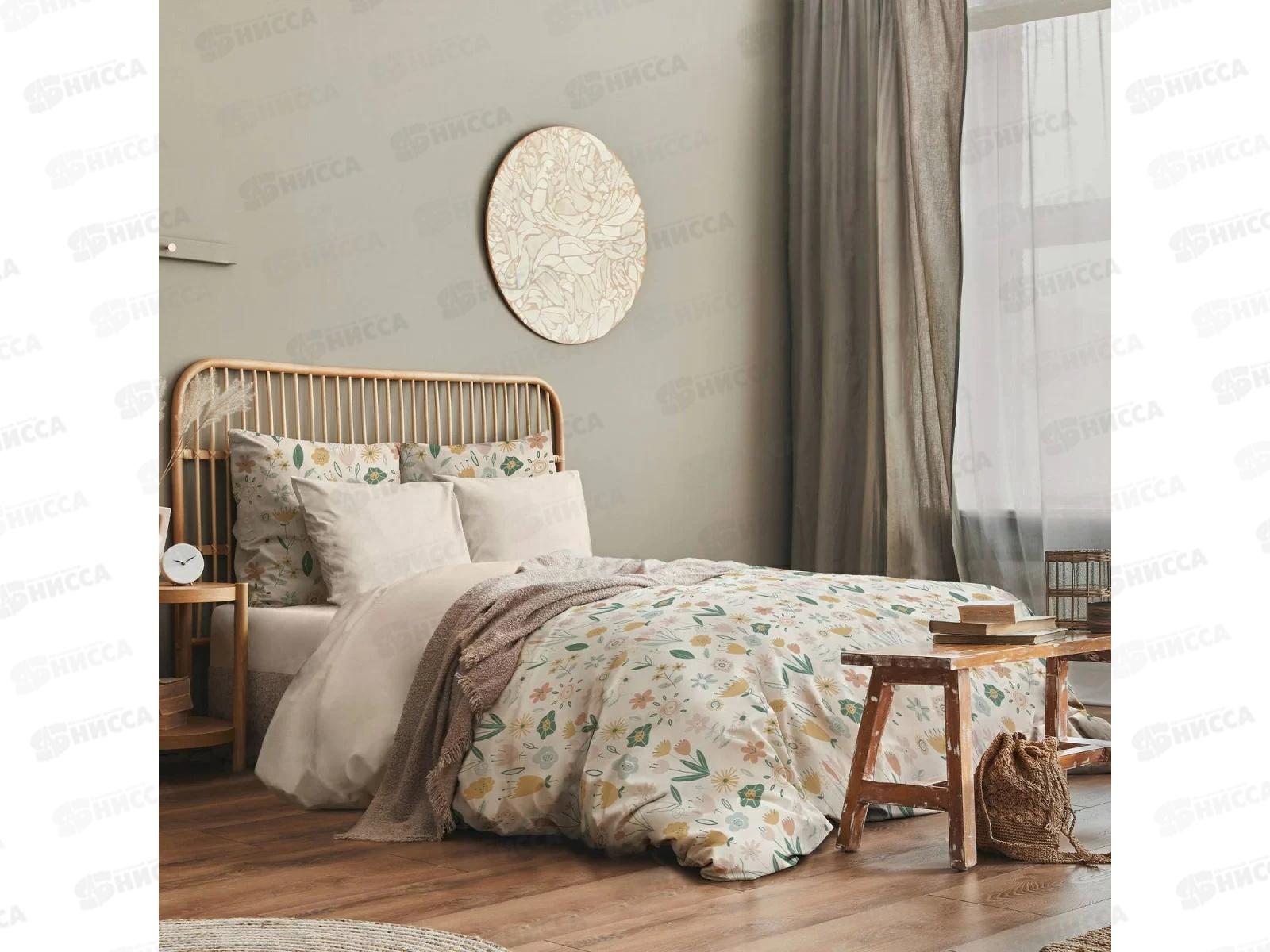 Комплект постельного белья 1,5сп ВН перкаль с 2 наволочками 70*70 8767/1 полубел