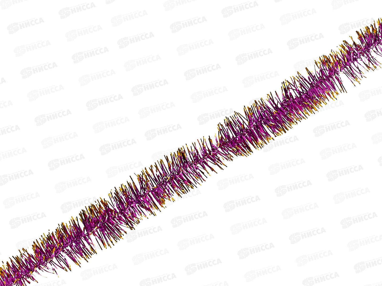 Мишура новогодняя 3м №3 371 розовый-золото *20/500