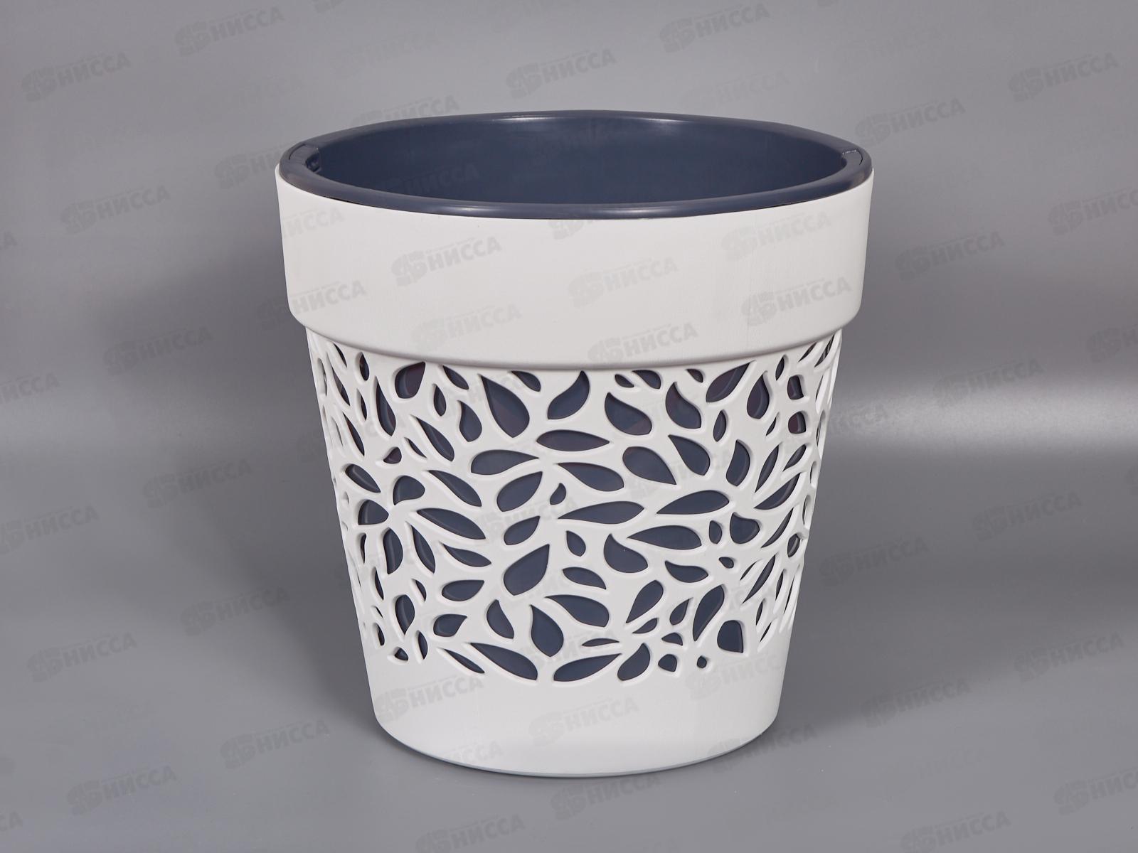 Кашпо &quotБлоссом&quot 8,3л Белый/Антрацит КШ-0505 *6