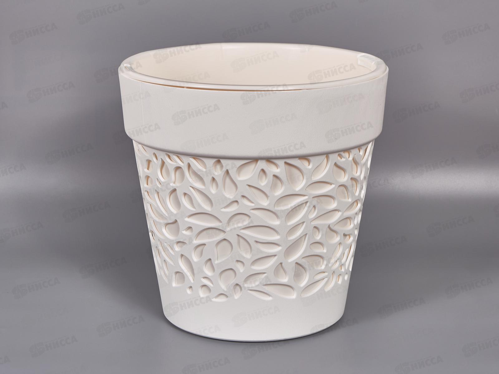 Кашпо &quotБлоссом&quot 8,3л Белый/Белый КШ-0504 *6