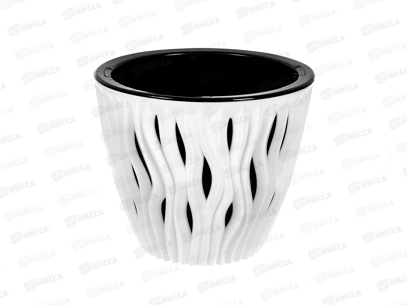 Кашпо &quotВдохновение&quot 2,25л Белый/Черный КШ-5409 *16