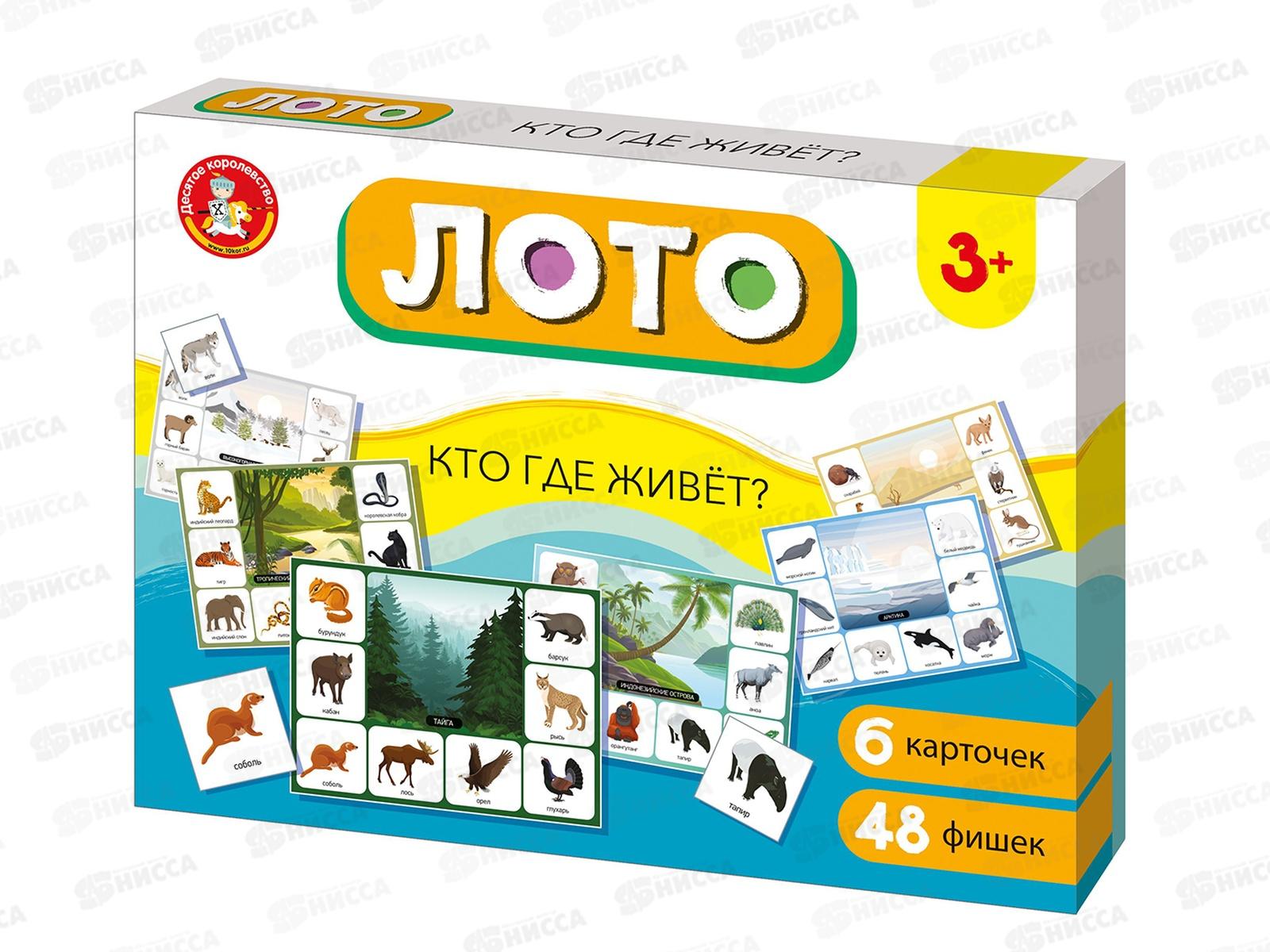 Лото &quotКто где живет?&quot (большое) 05523  *12