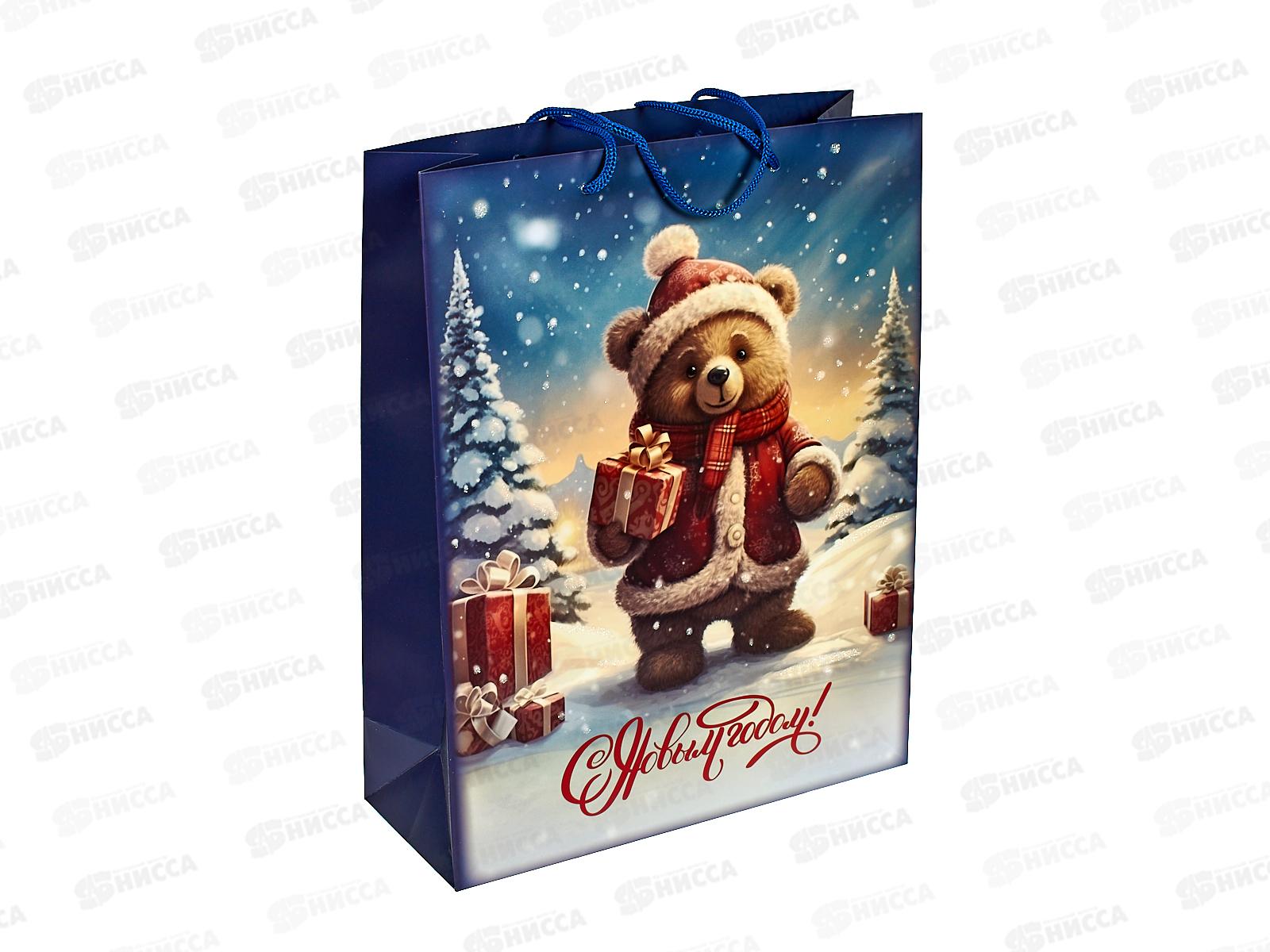 Пакет подарочный MI 31*40*12см Новогодн.медвежонок, 190г, ПКП-6698 *12