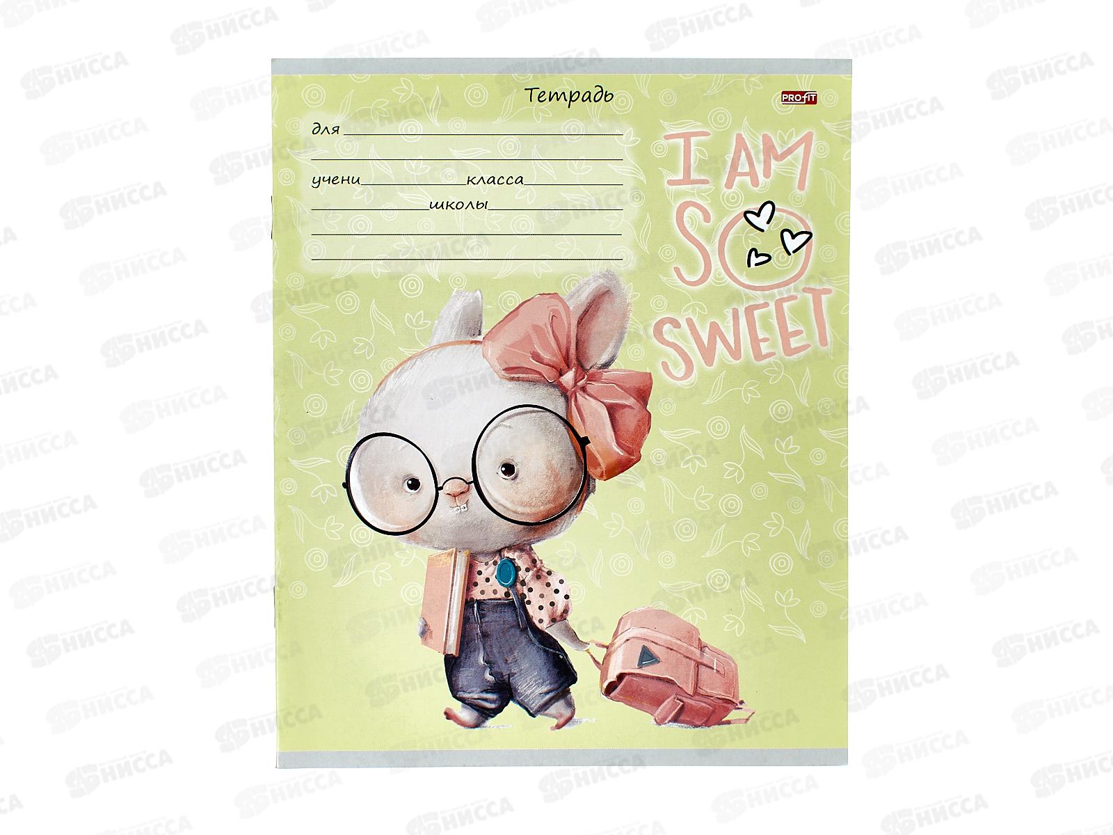 Тетрадь 12листов клетка Profit Милые зверьки, 5дизайнов, 12-8824 *20/240