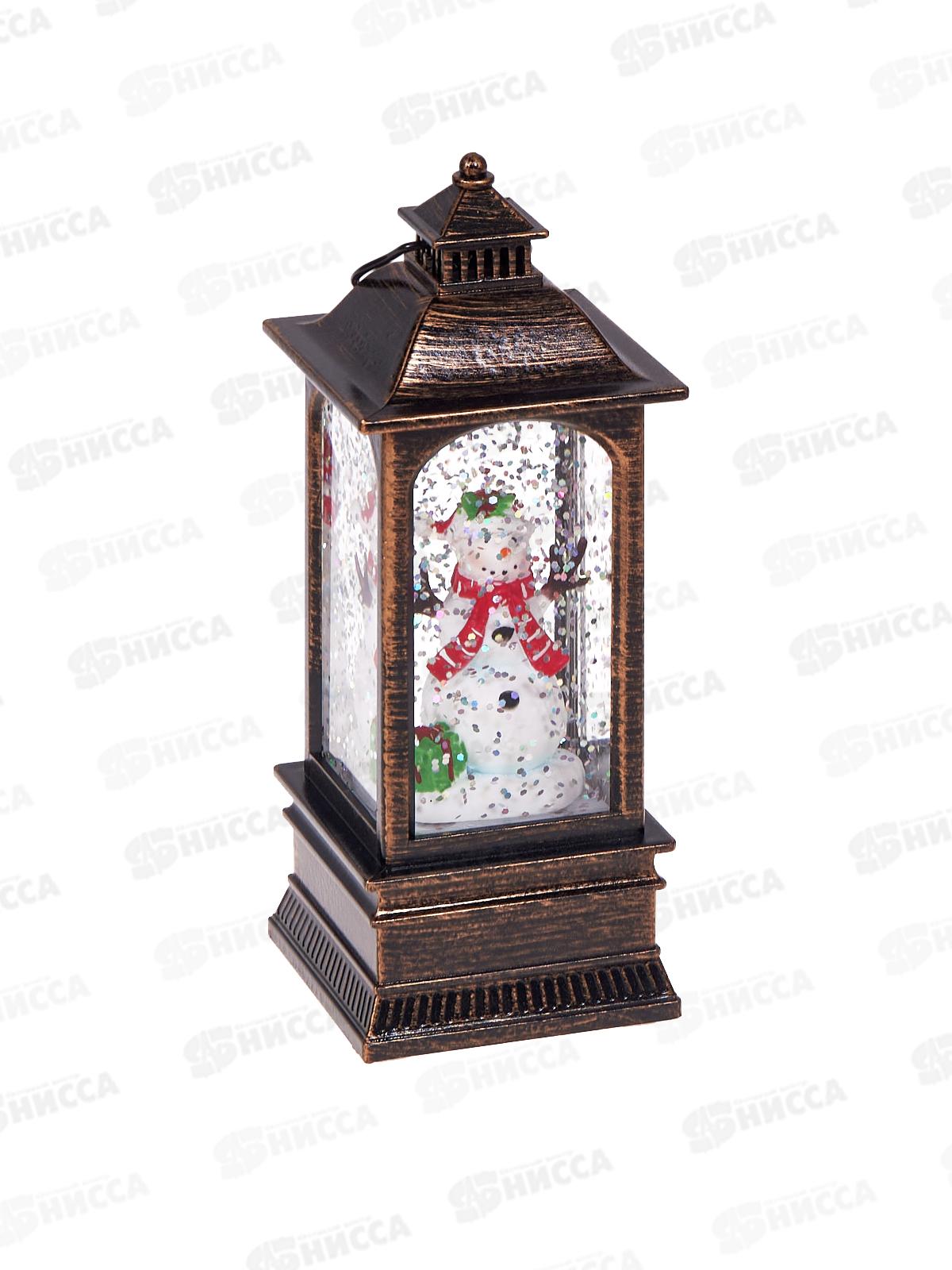 Сувенир &quotФонарь-Веселый Снеговик&quot 12,8*5,4см 196-0395