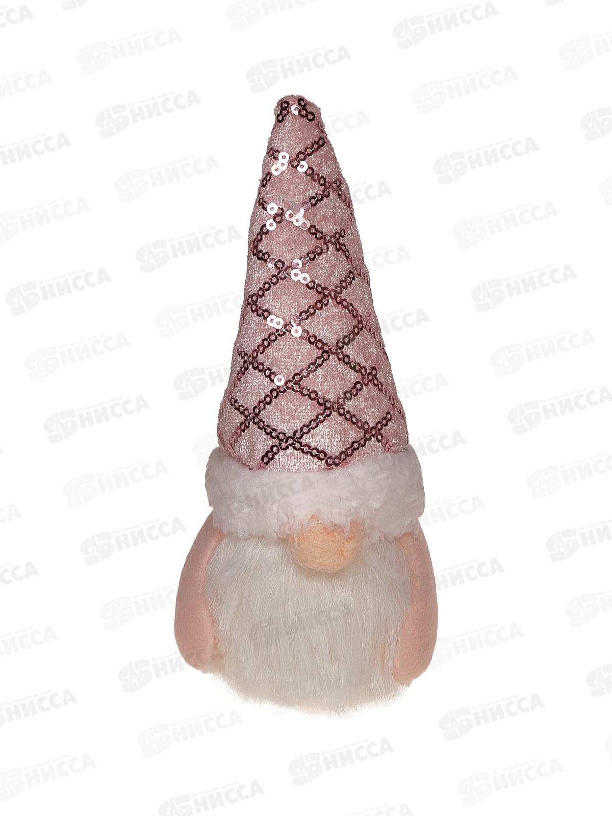 Сувенир &quotНовогодний лесовичок&quot 7*15*5см с подсв розовый 700-0445