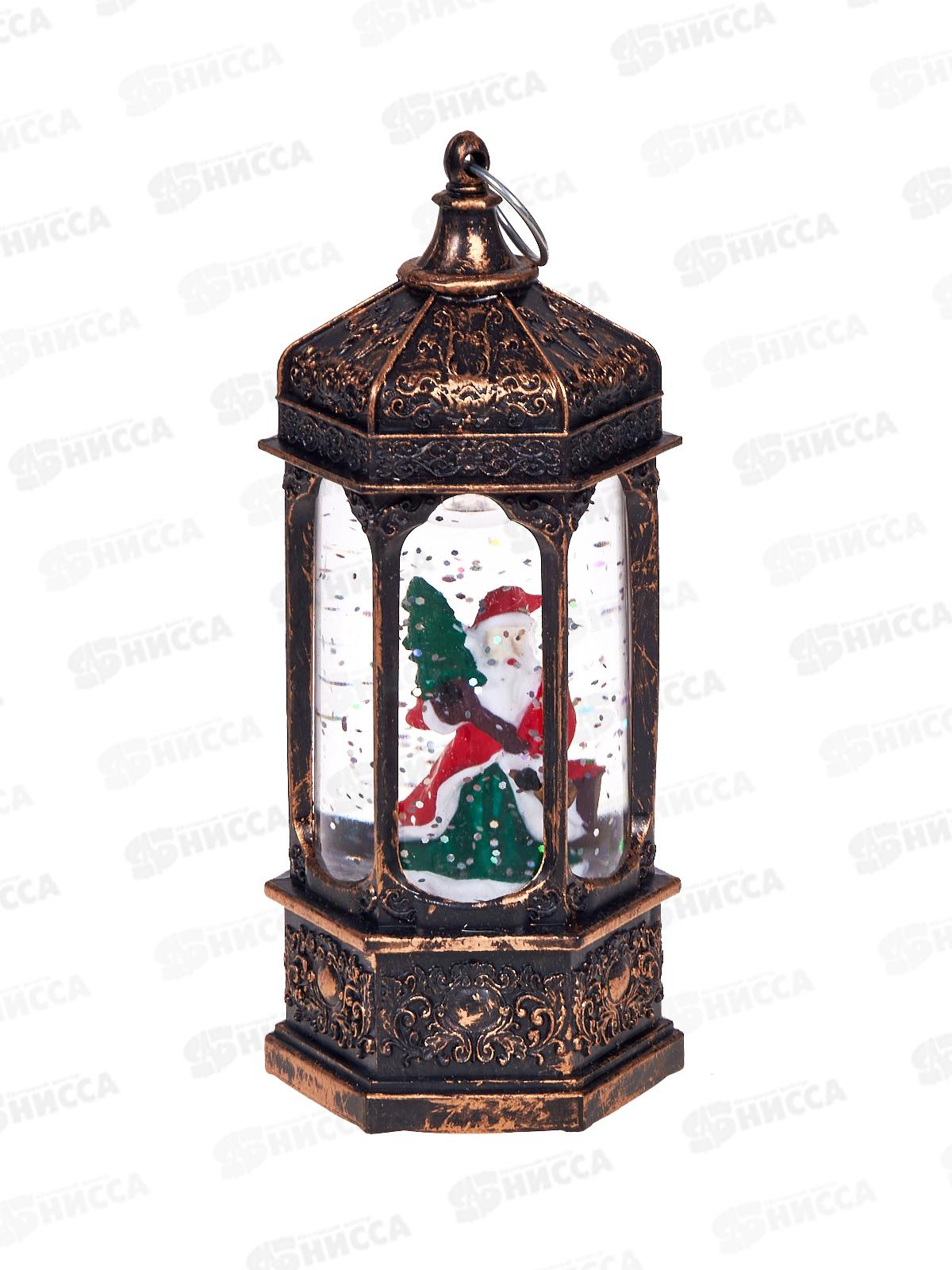 Сувенир &quotСказочный мир Дед Мороз&quot 6,4*14,5см бронза с подсв 700-0694