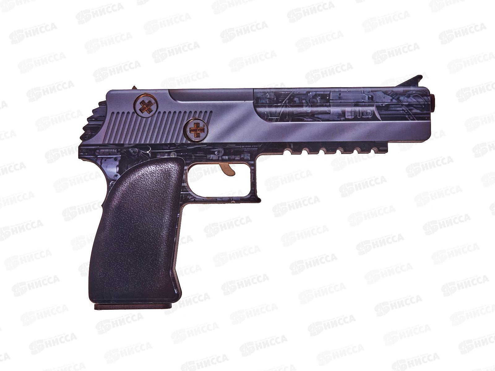 Пистолет &quotСталь&quot 14*23см дерево стреляет резиночками