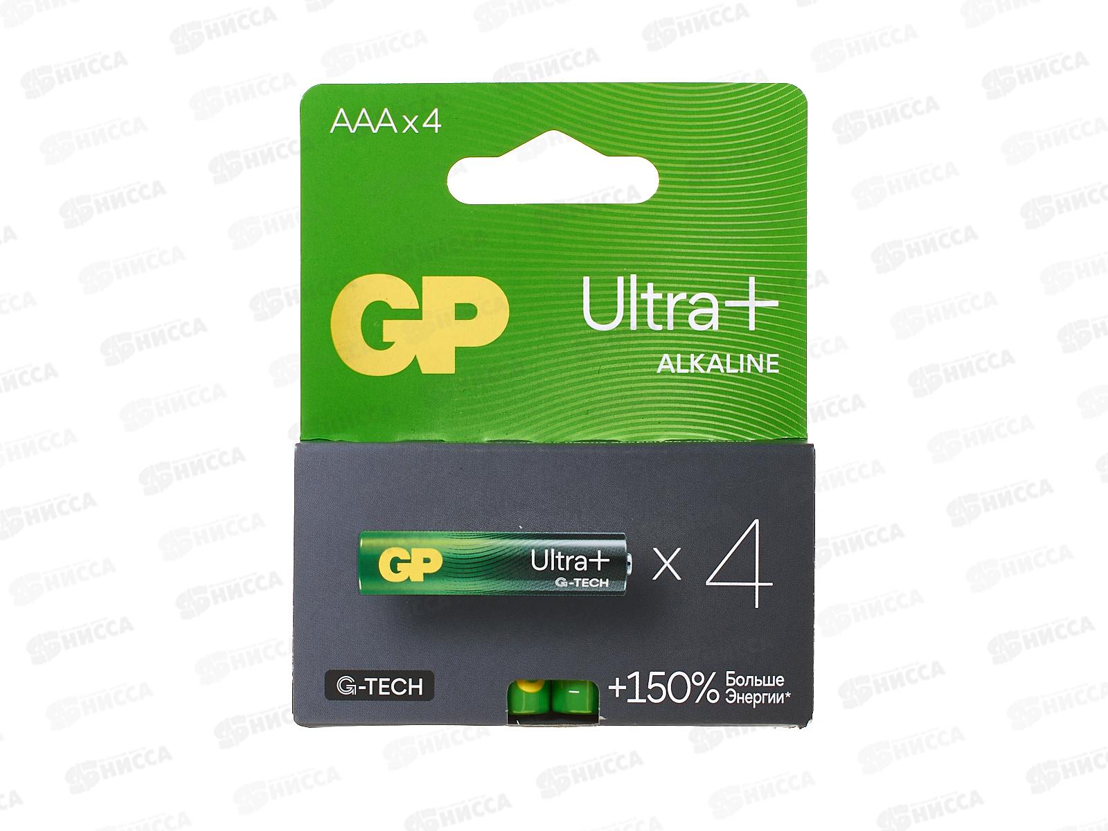 Батарейка ДЖИ-ПИ LR03 Ultra+ G-TECH, 4BL *4/40/320