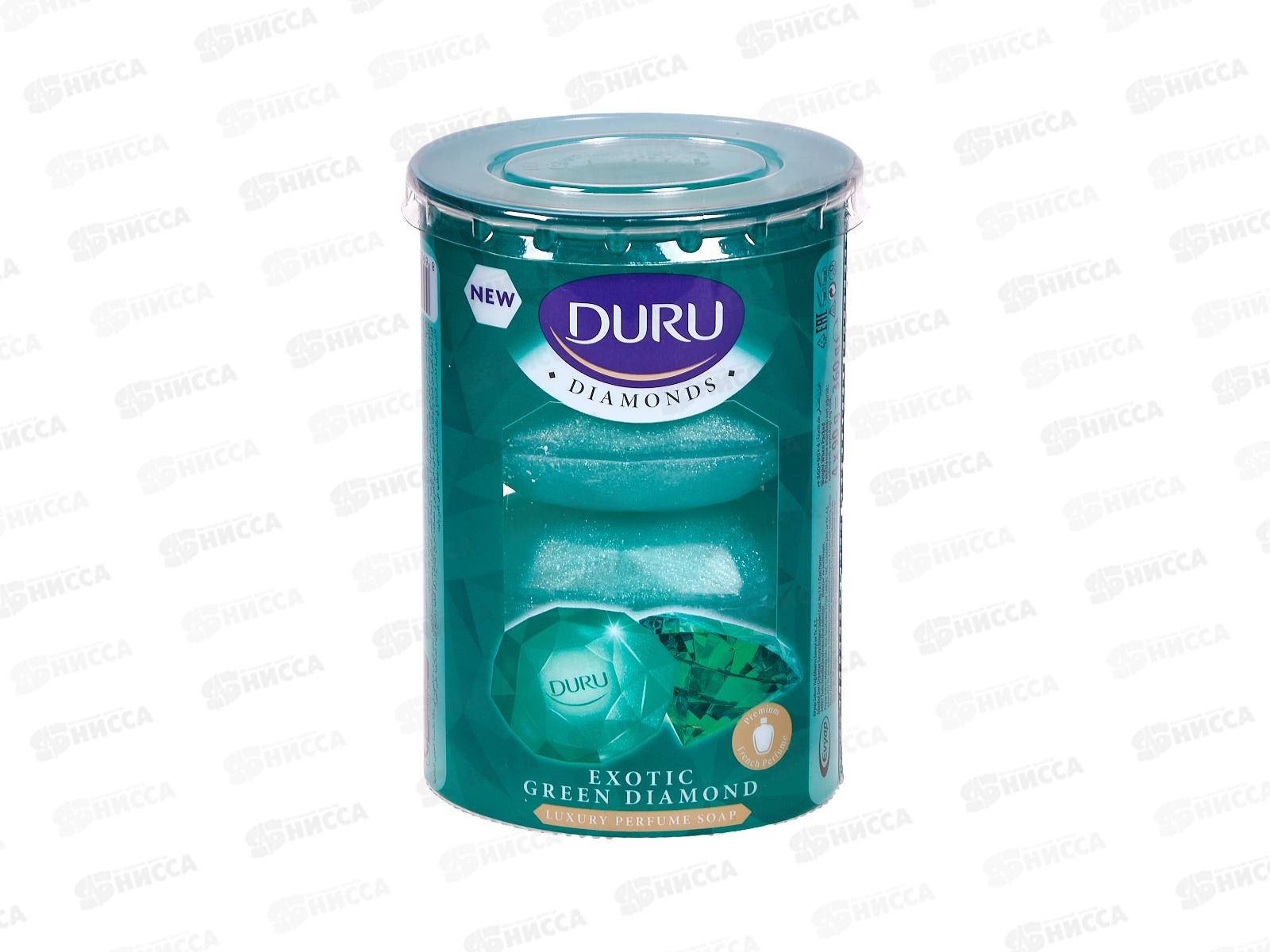 ДУРУ DIAMONDS туалетное мыло 4*90г Изумруд, в банке *16