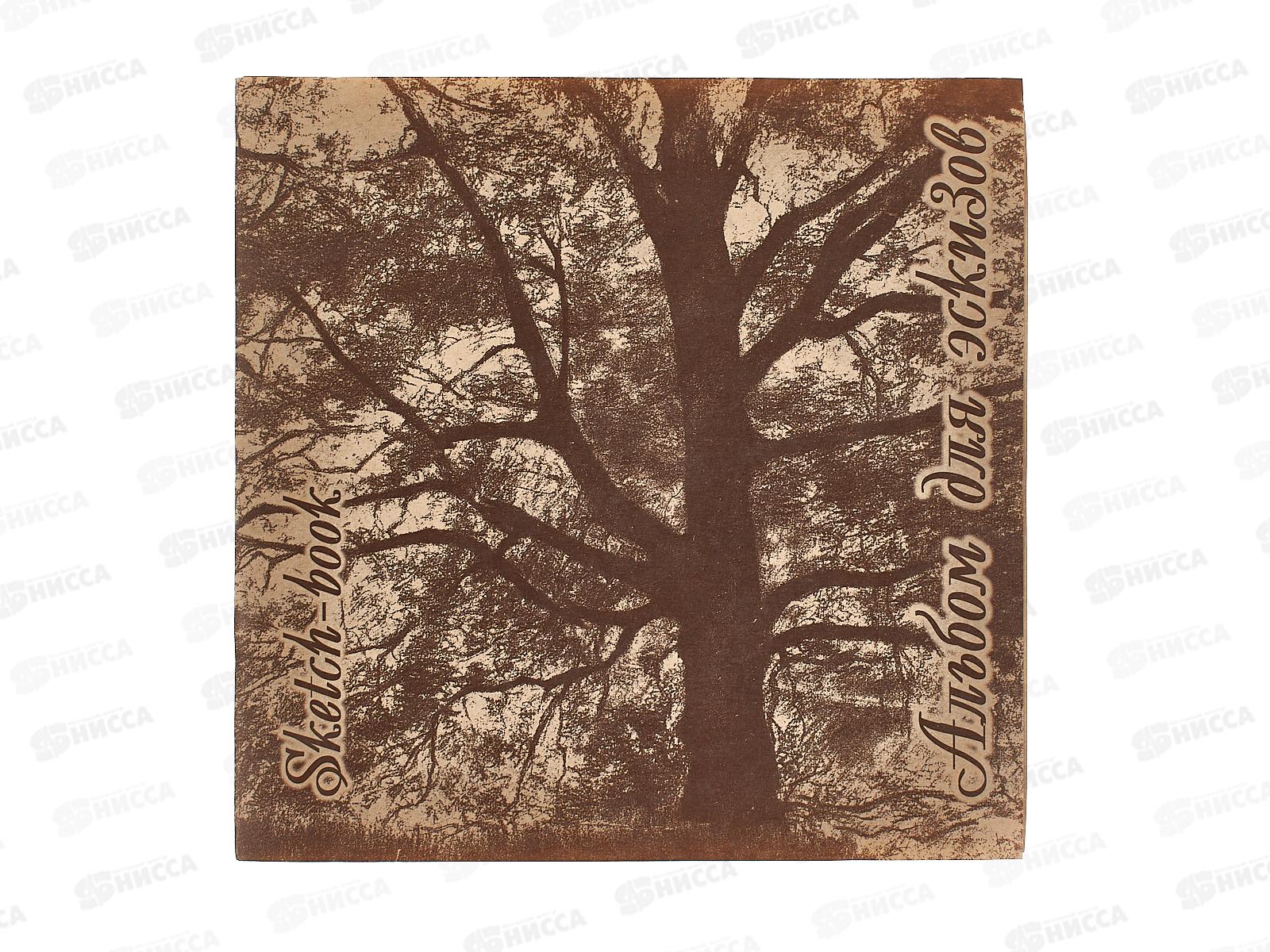 Альбом для эскизов ЛХ 210*210мм 40л, &quotДерево&quot на картоне (ЭД) *20