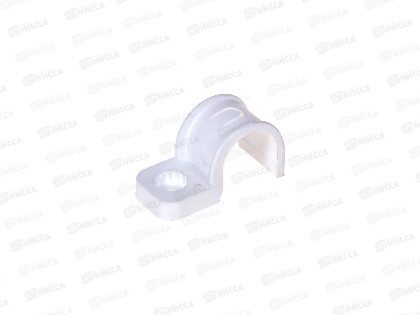 Крепеж-скоба для трубы 25 мм односторонняя для прямого монтажа, белая, 6013 *50/450