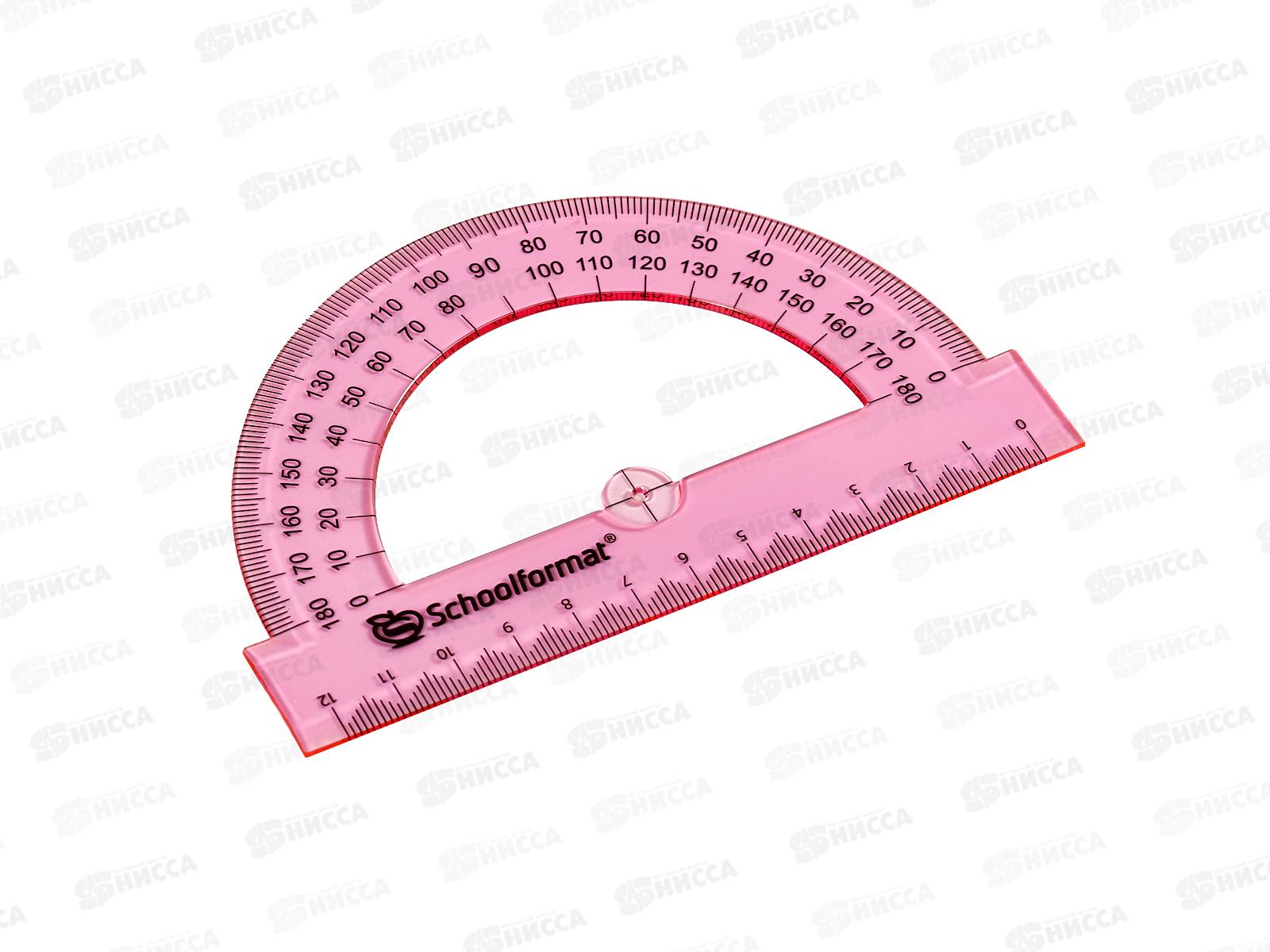 Транспортир 180гр Scoolformat 11см., ТП-ПА12 *360