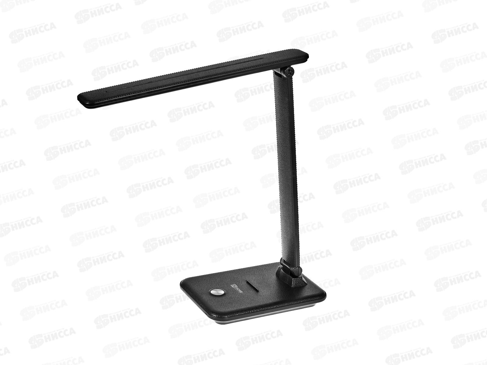 Лампа настольная светодиодная IN HOME ССО-06Ч 12Вт сенсор, подставка под телефон, черная