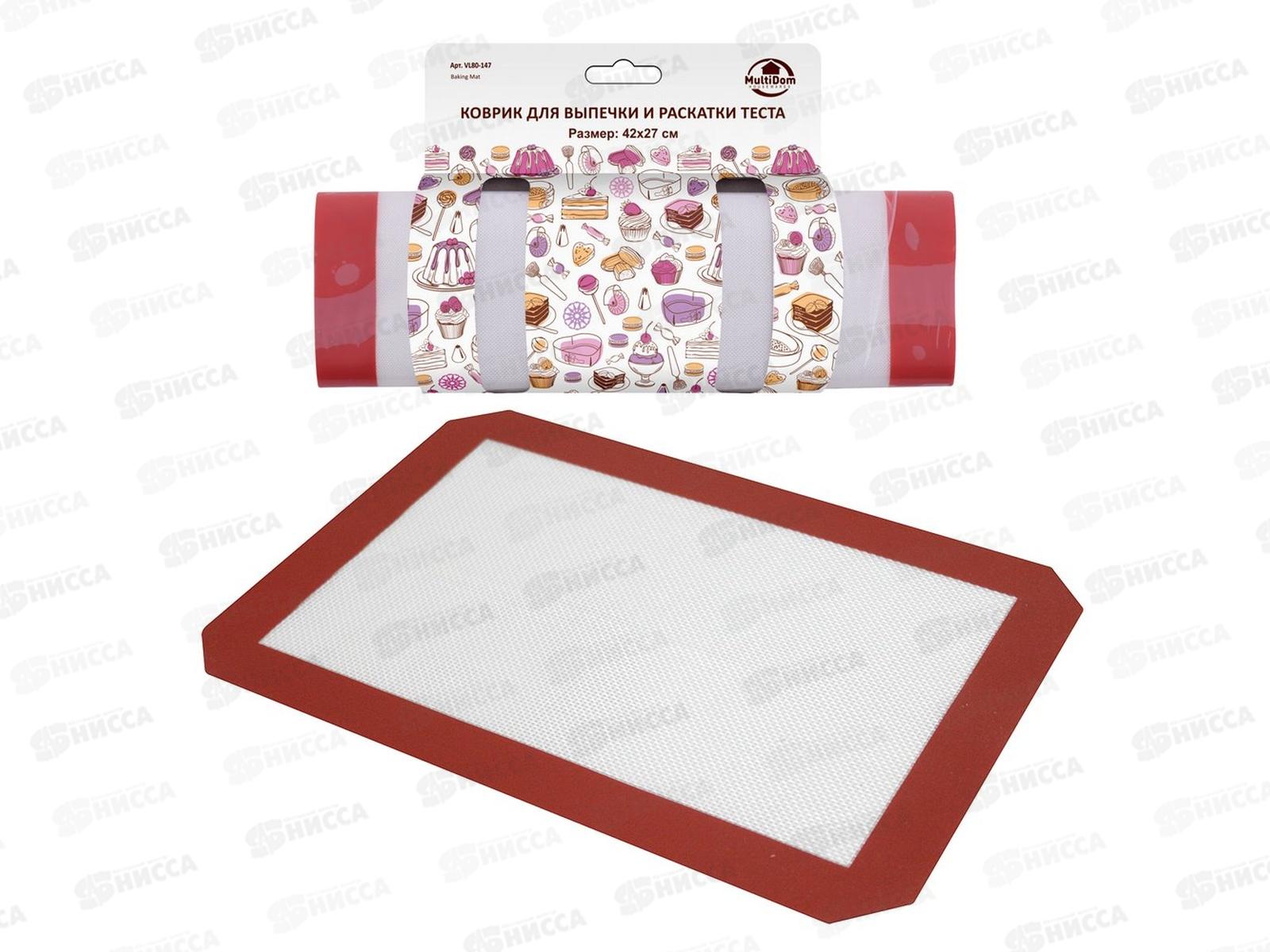 Коврик для выпечки и раскатки теста 42*27см VL80-147