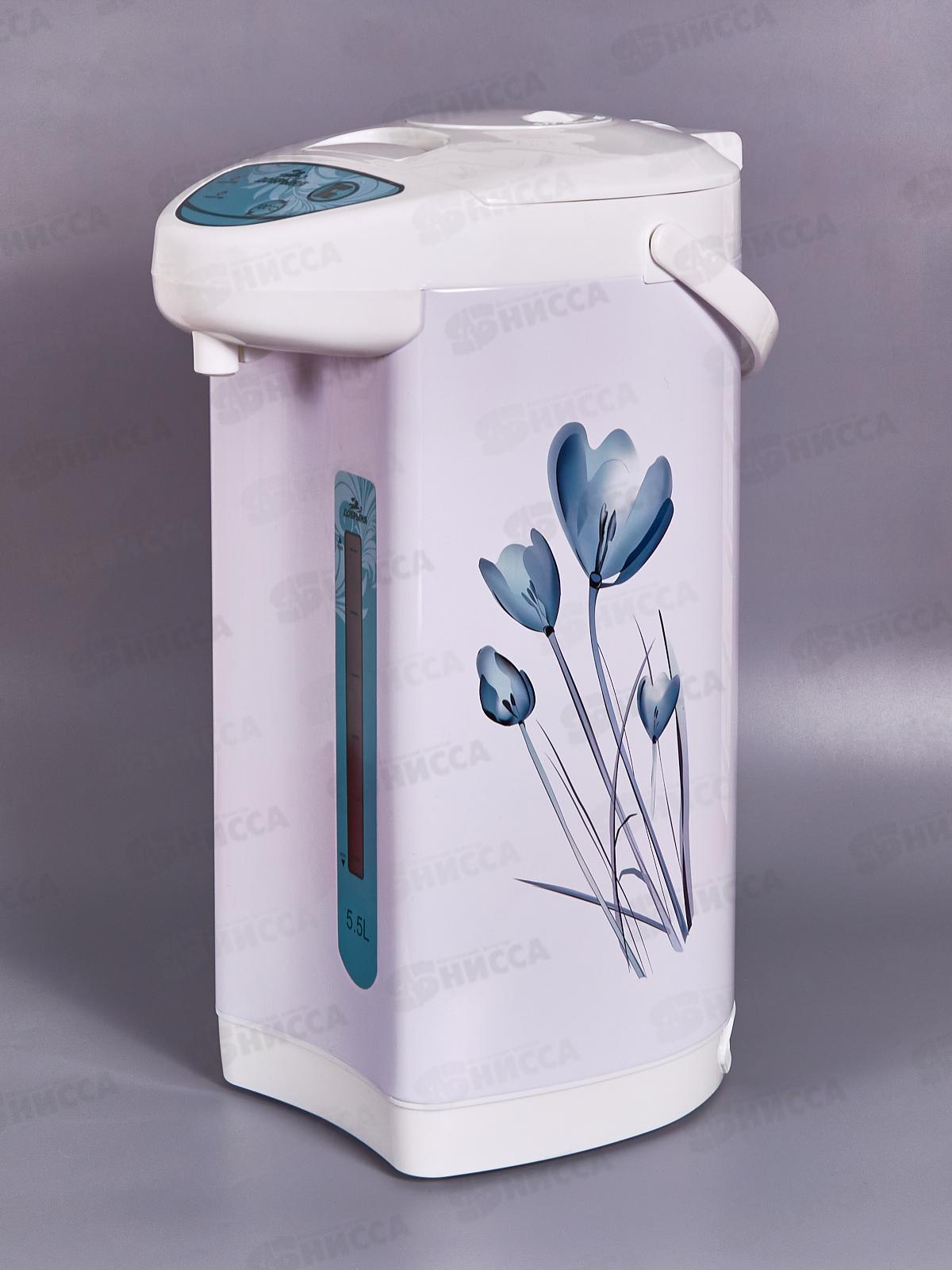 Чайник-термос DO-496 5,5л Тюльпан на белом х6 Добрыня