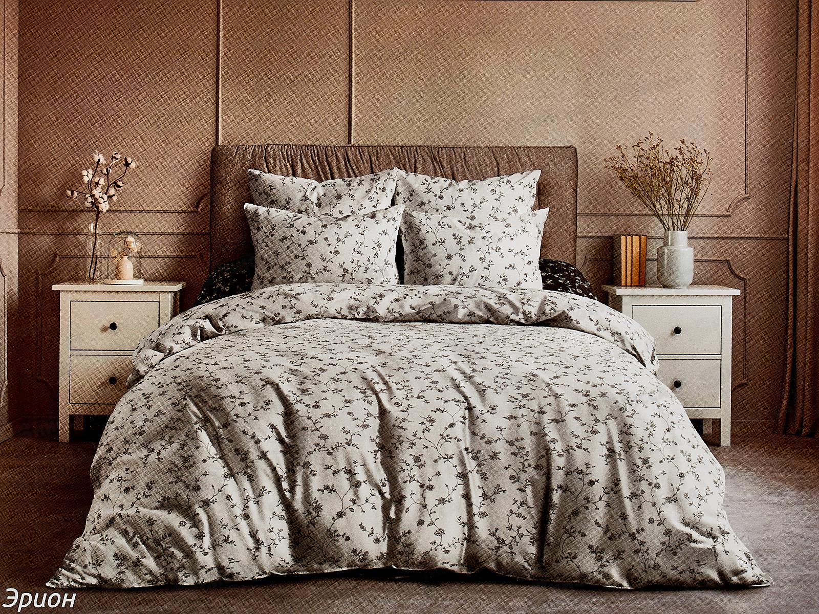 Комплект постельного белья 2,0сп с евро простыней Поплин 120гр НН Эрион 21308-1+21309-1 70*70*2