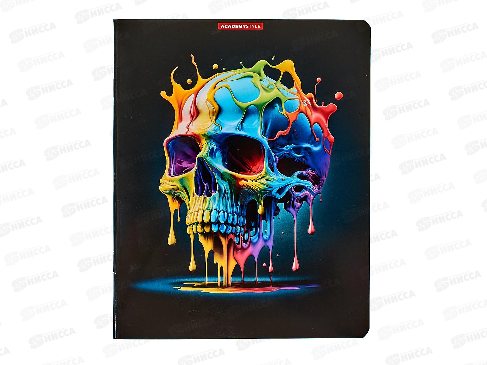 Тетрадь 48листов клетка АКАД Яркие черепа, EAC-14678/5 *20/60