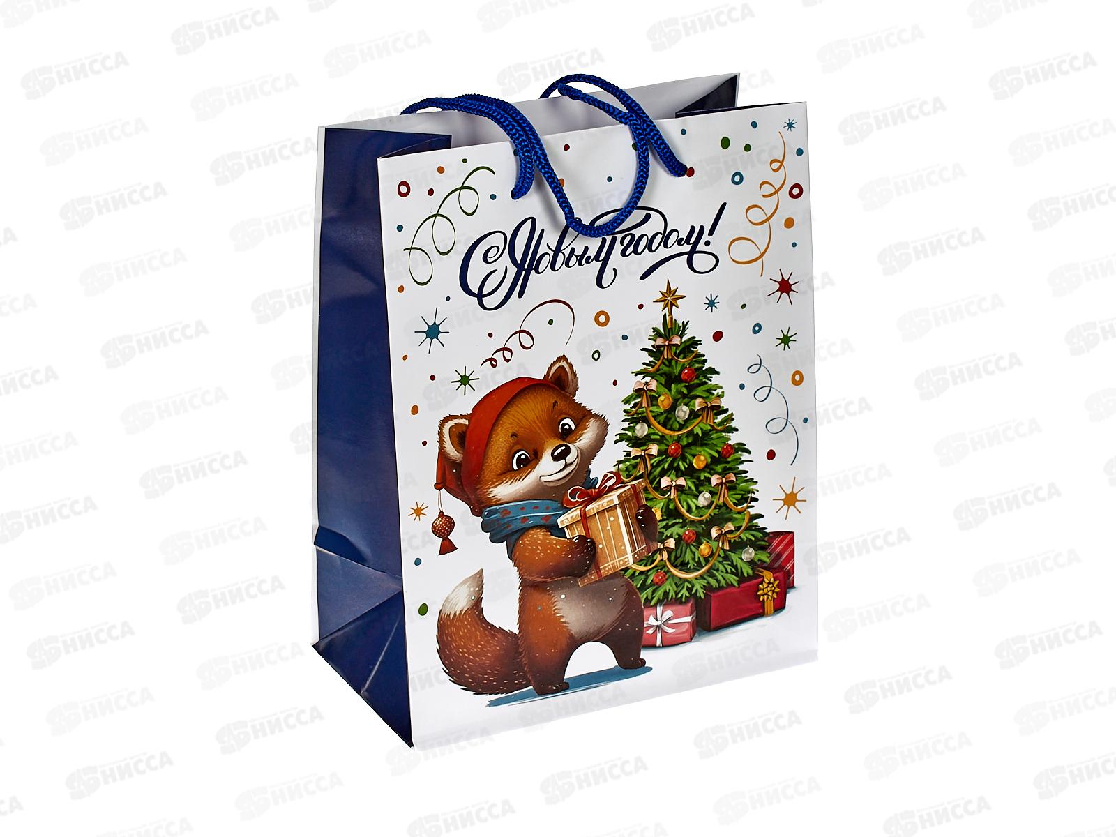 Пакет подарочный MI 18х23х10см (М) Лисенок с подарками ПКП-6660  *12