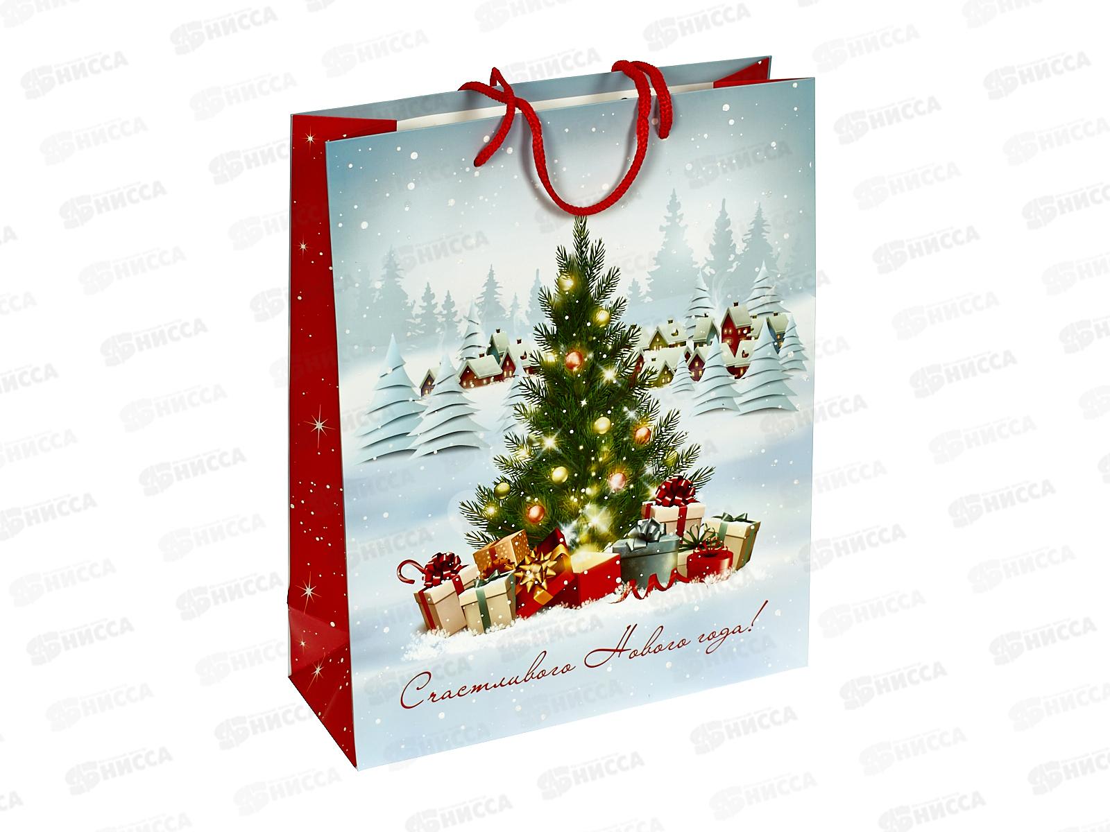 Пакет подарочный MI 26х32х10см (L) Новогодние огоньки ПКП-6677  *12