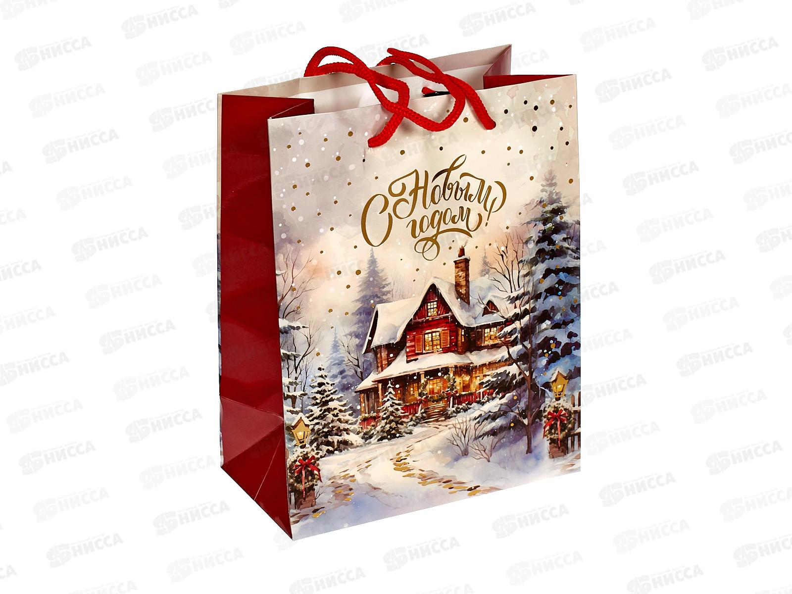 Пакет подарочный MI 18х23х10см (М) Зимняя деревушка ПКП-6649  *12