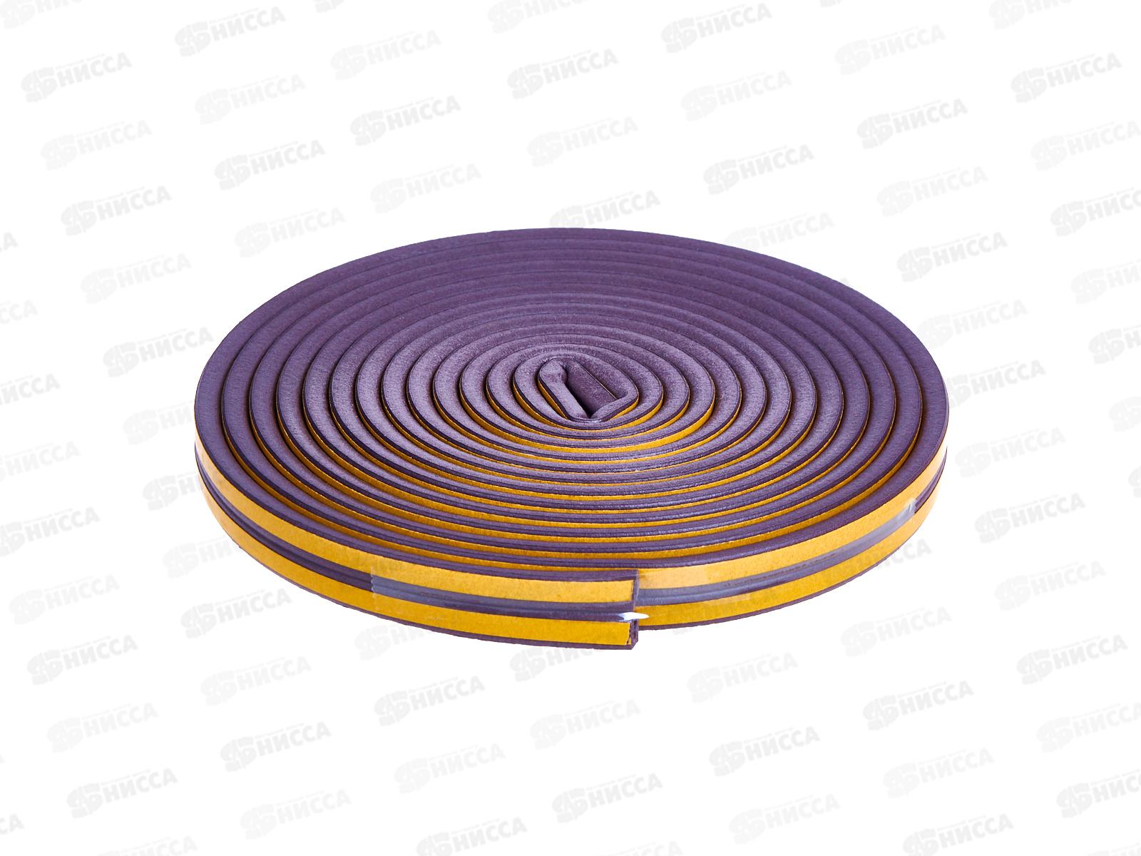 Уплотнитель резиновый URK010D D-профиль Коричневый 8*9мм 10м 4WALLS/100