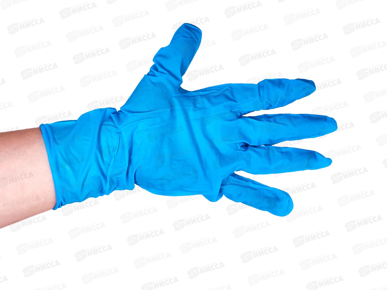 Перчатки нитриловые усиленные+ голубые MAN005XL р.XL  *25  121 826