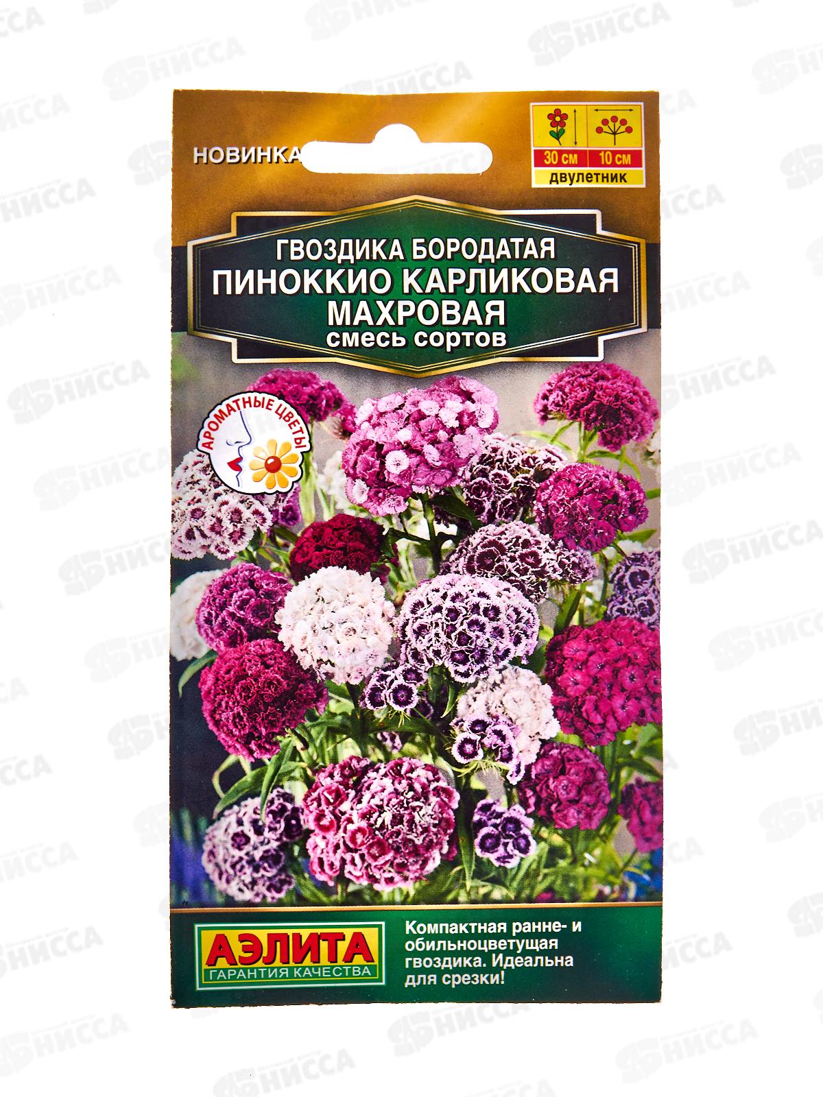 Гвоздика Пиноккио карликовая махровая смесь сортов *10 АЭЛИТА