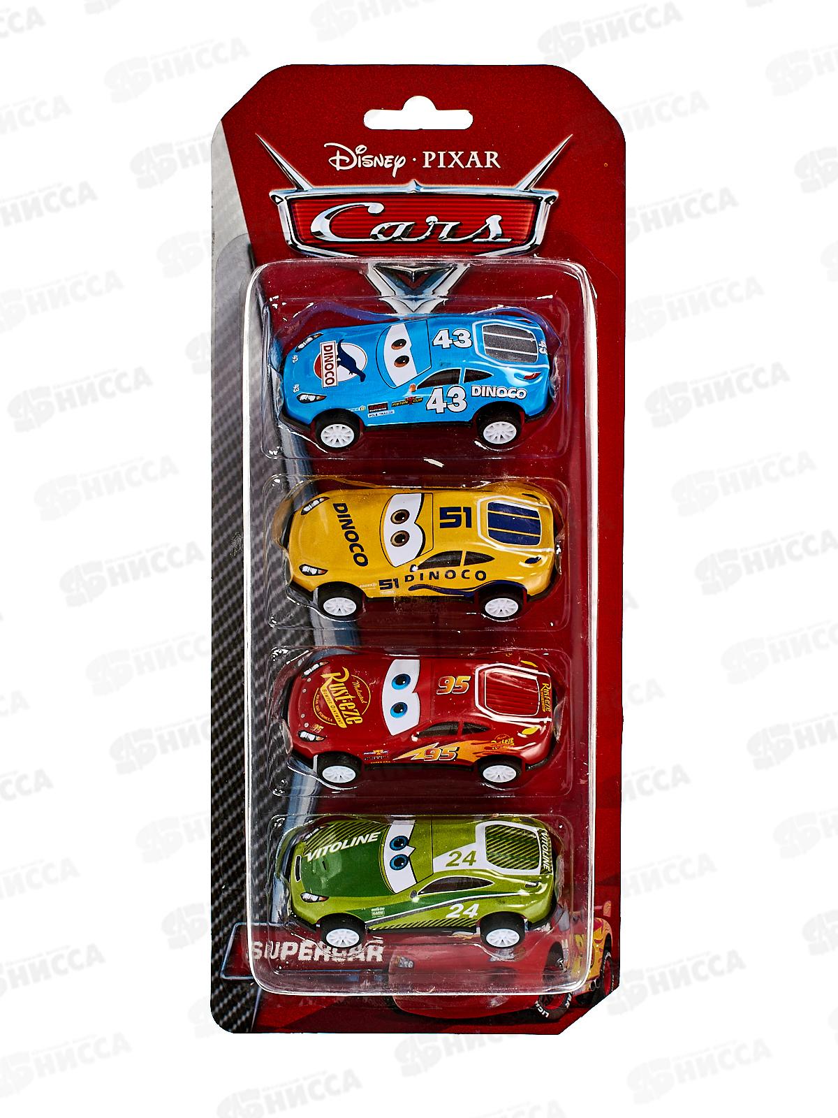 Машина "ТЕХНОПАРК" металлическая тачки набор 7,5см, 4шт, RR-SET-65174-R, 380707