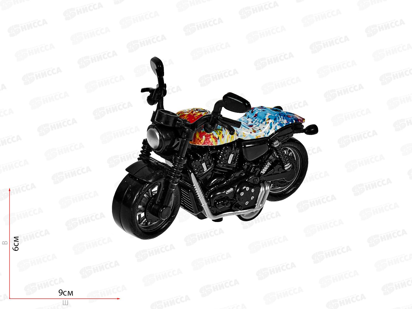 Машина &quotТЕХНОПАРК&quot металлическая Чоппер 9см, инерция, 2007С057-R, 380311