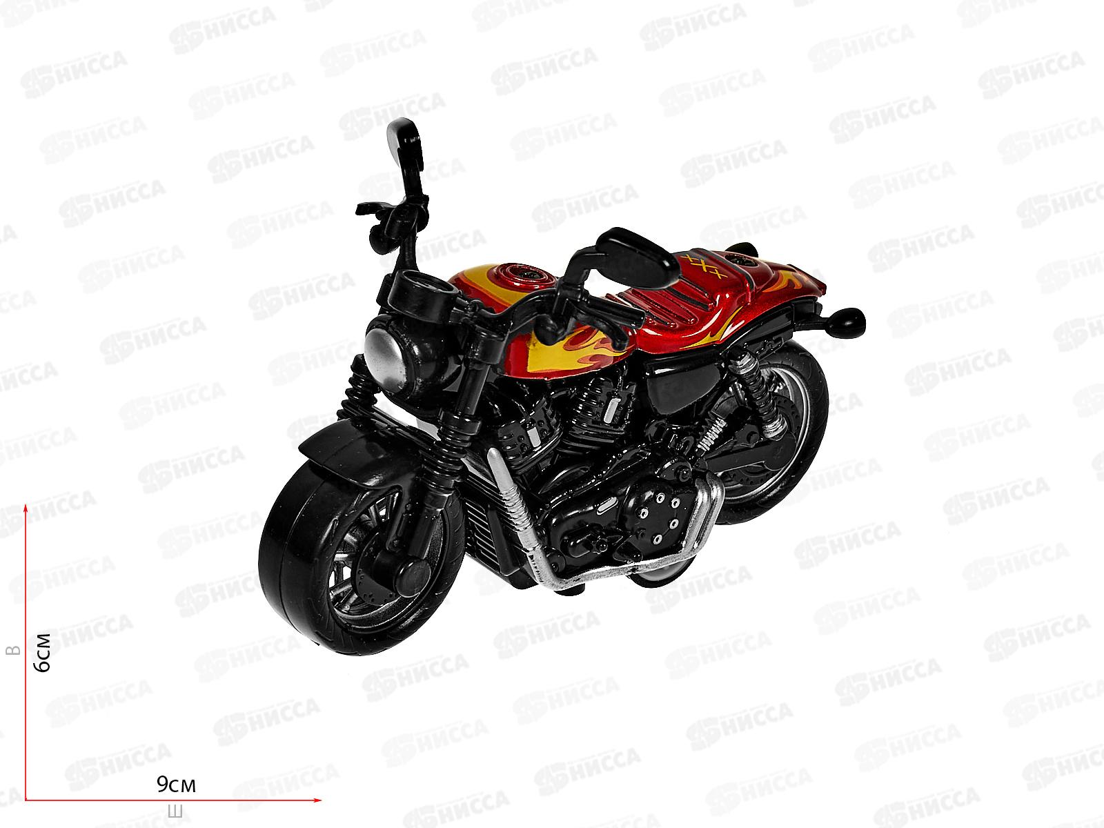 Машина &quotТЕХНОПАРК&quot металлическая Чоппер 9см, инерция, 2201С0051-R, 380310