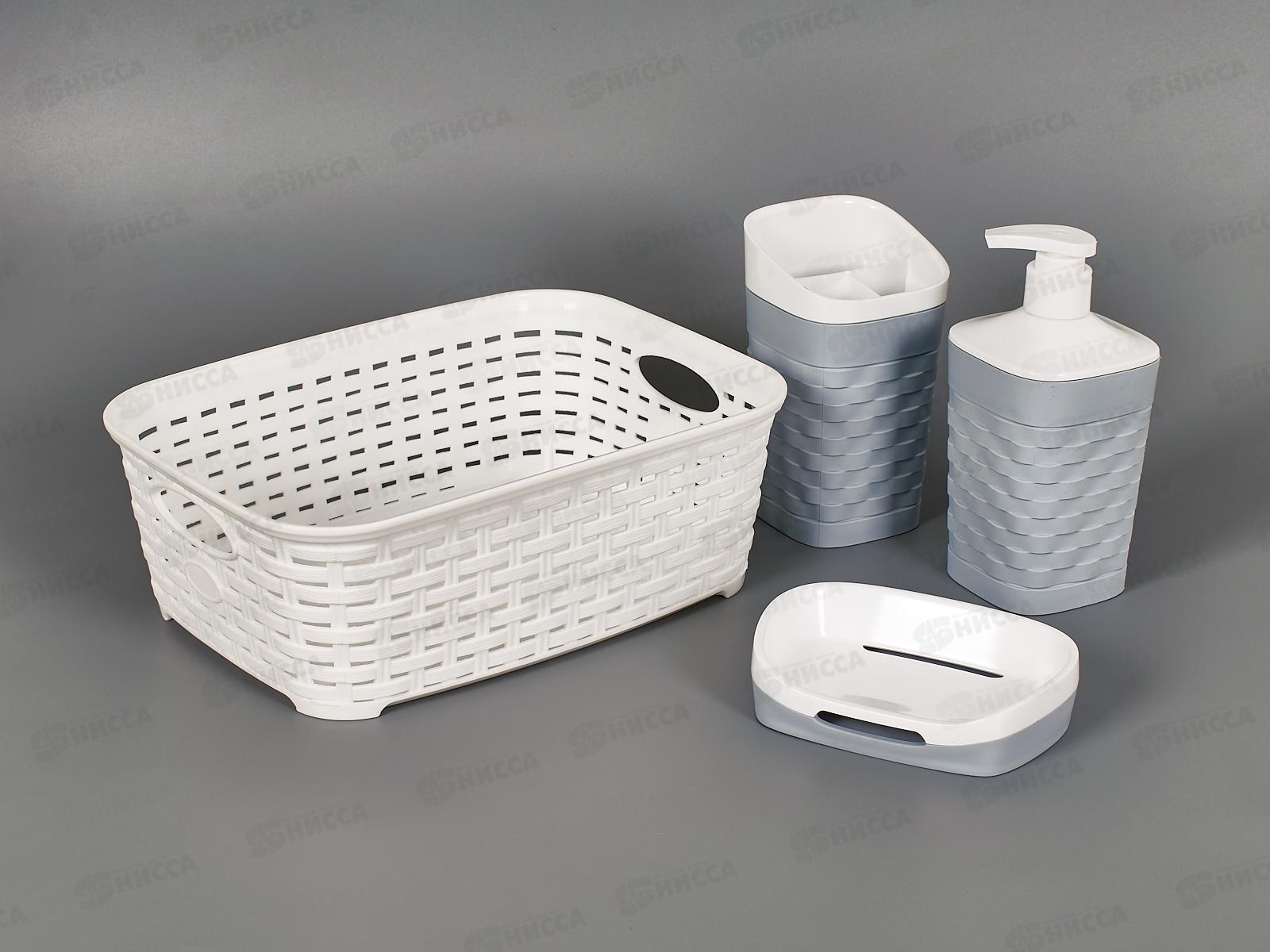 Набор для ванной 4предмета REEF Серый С83560 *8