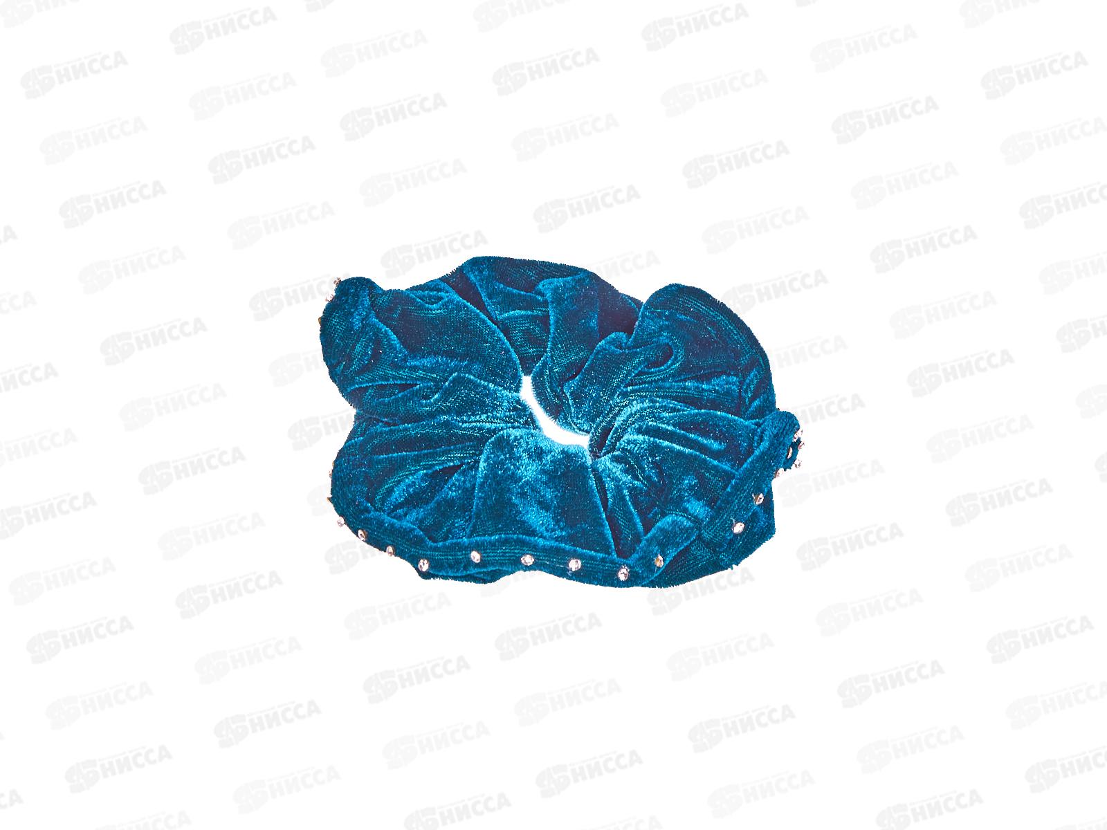 Резинка для волос бархат со стразами цветная №1264