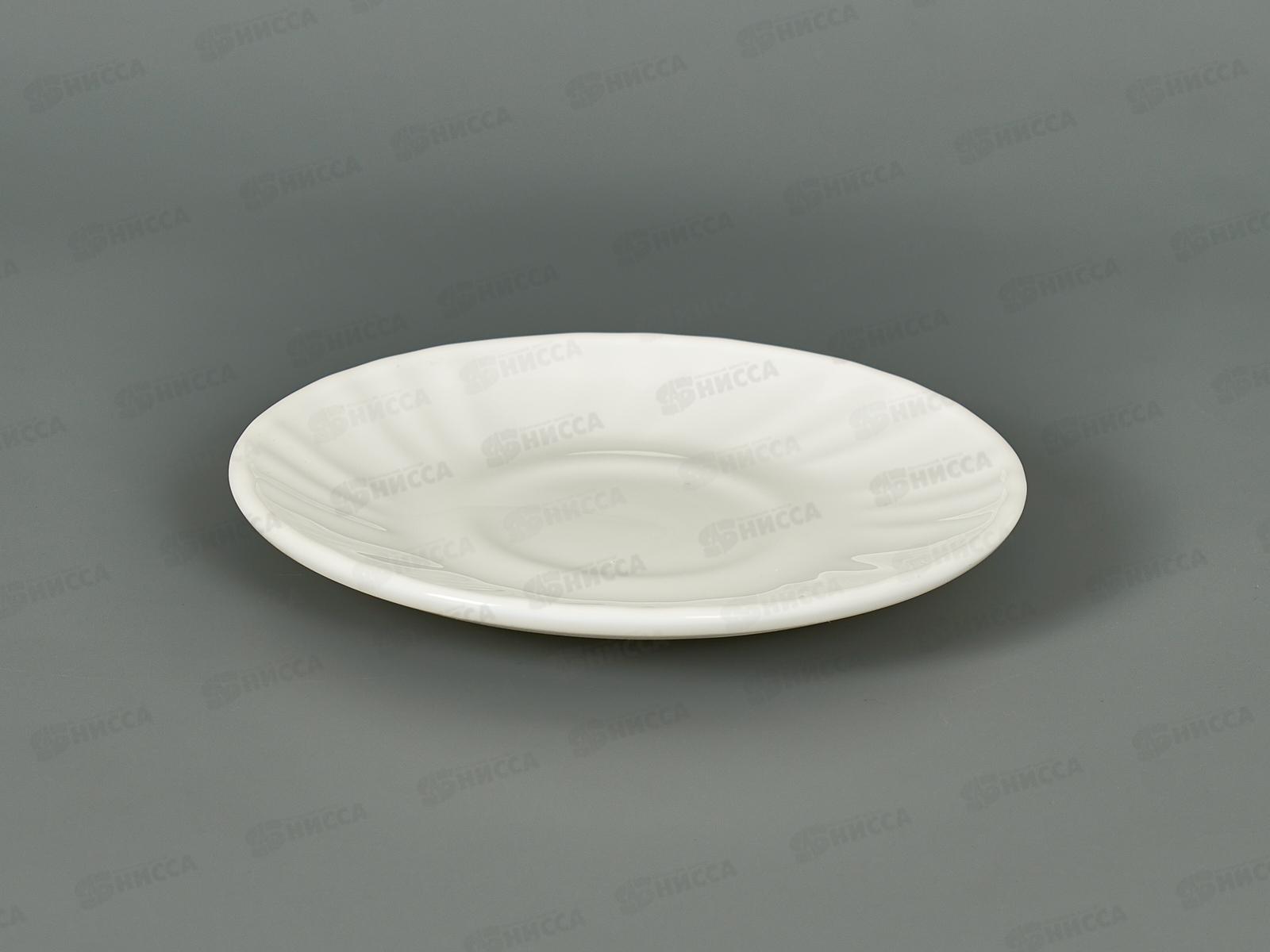 Тарелка плоская круглая d-12,5см белье 100Бел-т5 *12