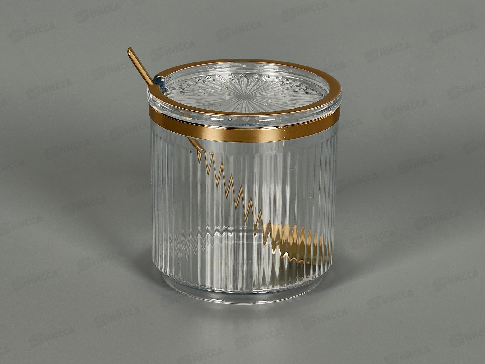 Банка для сыпучих продуктов с ложкой (белая), v=400мл, 9904671-4 *24