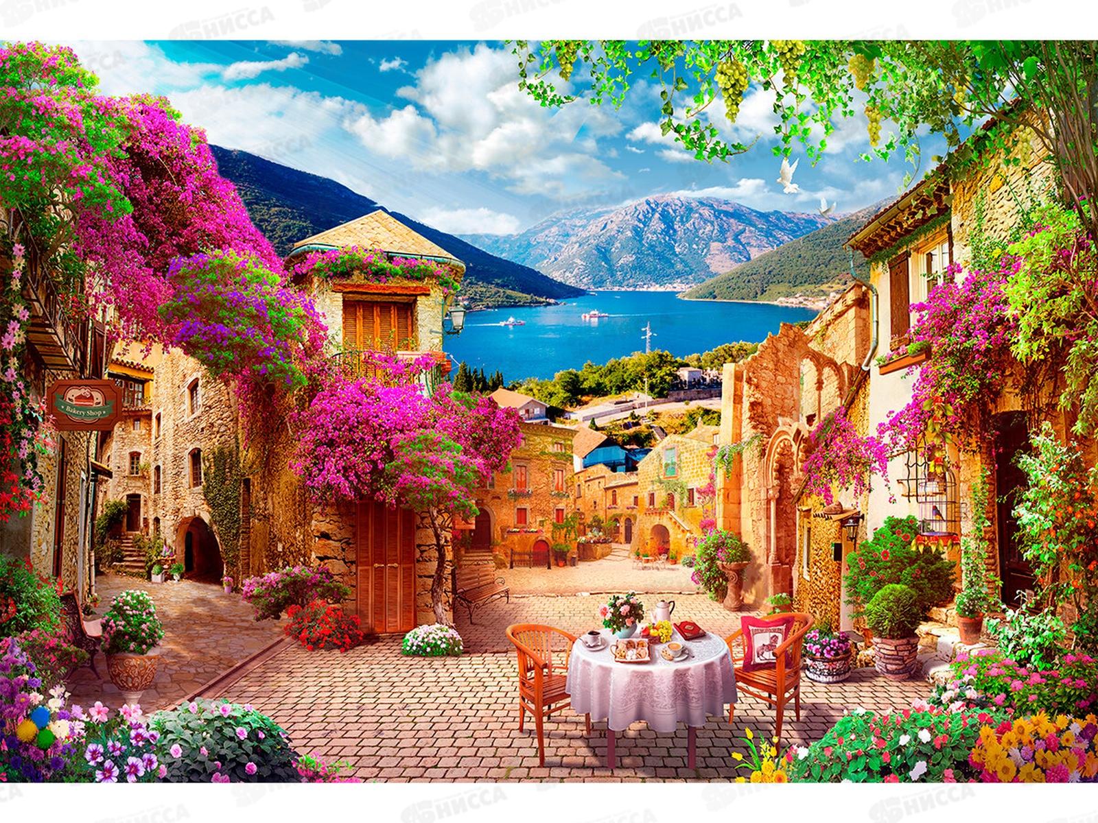 Алмазная мозаика (класс.) 30х40см Цветочная улица, НД-0354 с подр.