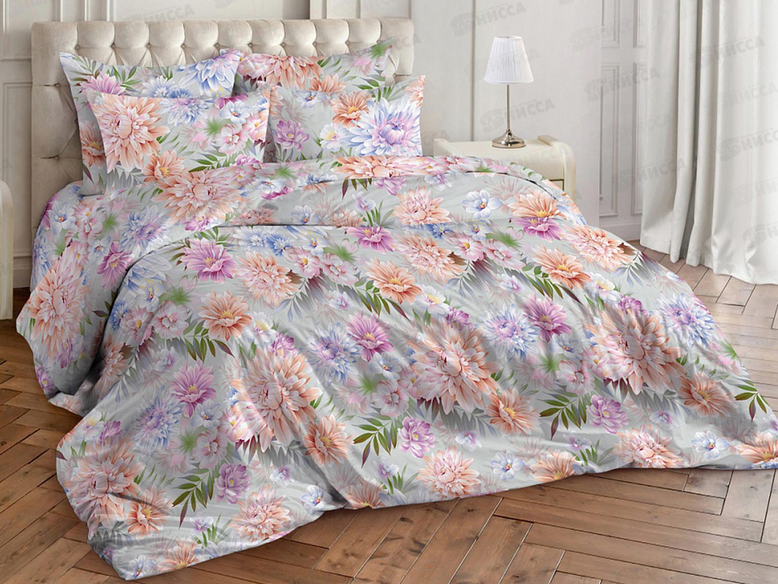 Комплект постельного белья 2сп 215*175 европрост бязь,пл125 Акварель