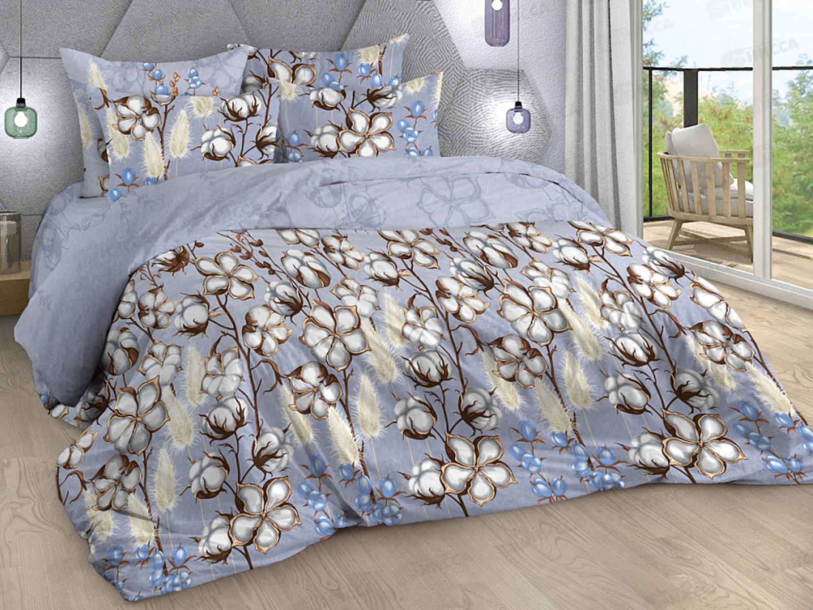 Комплект постельного белья 2сп 215*175 европрост бязь,пл125 Хлопок