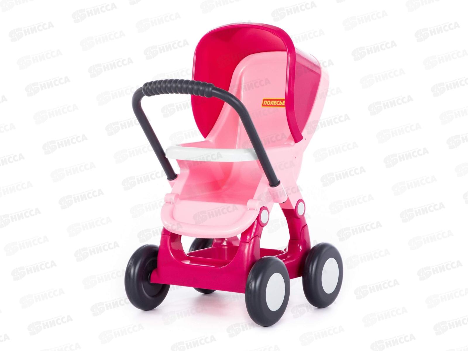 Коляска для кукол прогулочная &quotAlisa" 4-х колёсная (розовая) 95220 в пакете