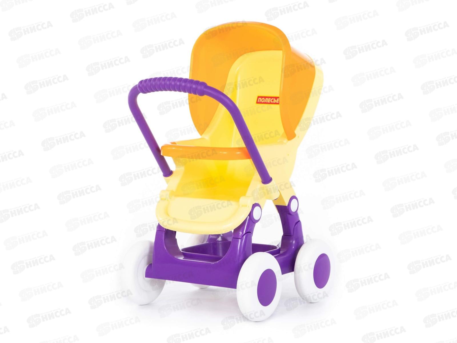 Коляска для кукол прогулочная &quotAlisa&quot 4-х колёсная (жёлтая) 95237 в пакете